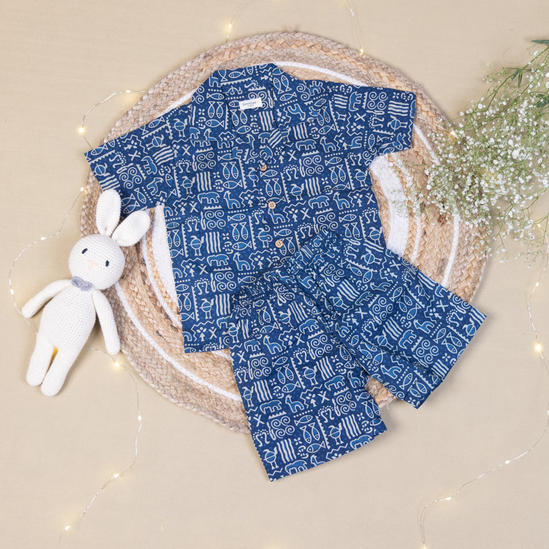 Indigo Tribal Co-ord set