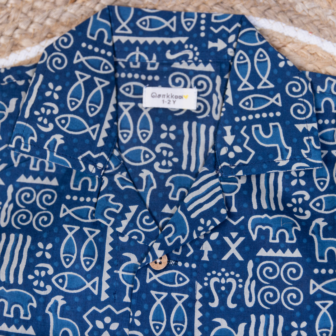 Indigo Tribal Co-ord set