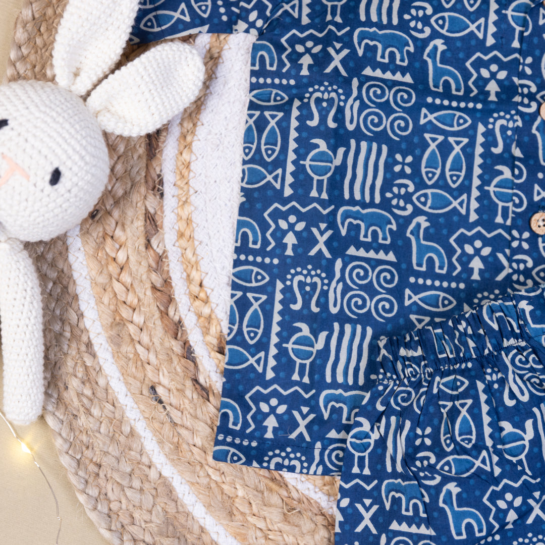 Indigo Tribal Co-ord set