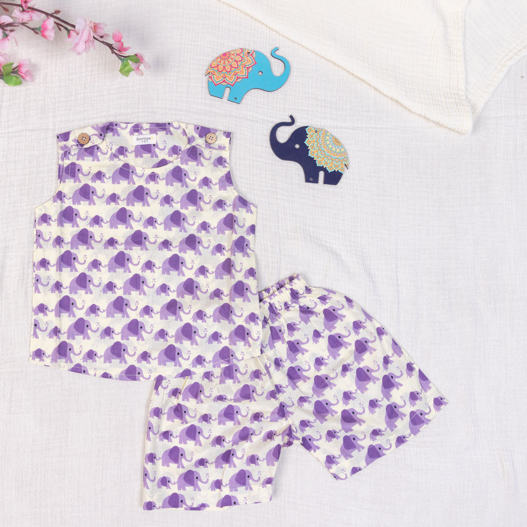 Lilac Elephant Co-ord Set