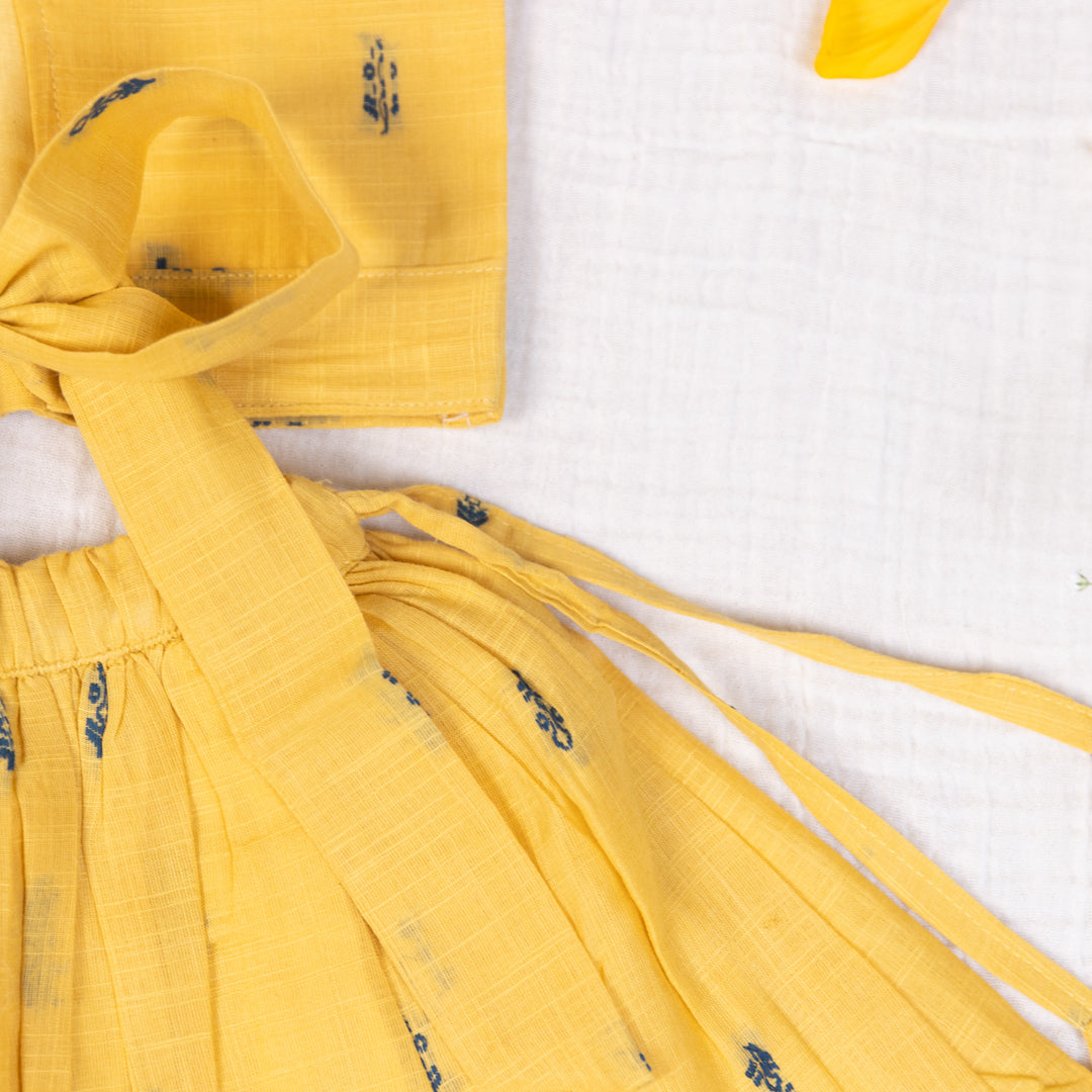 Sunshine Bloom Handloom Skirt set