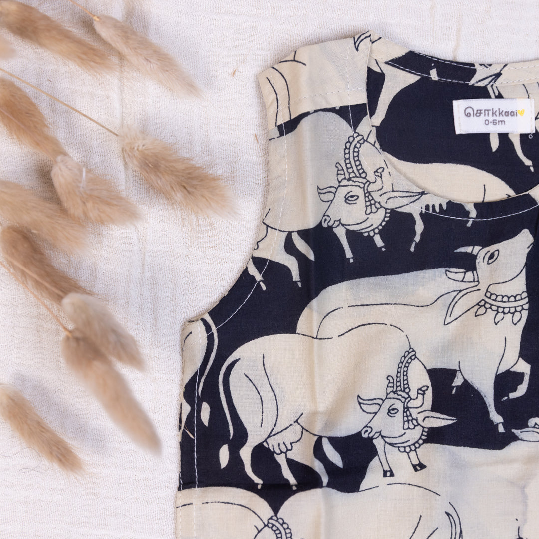 Black Moo Dhoti set