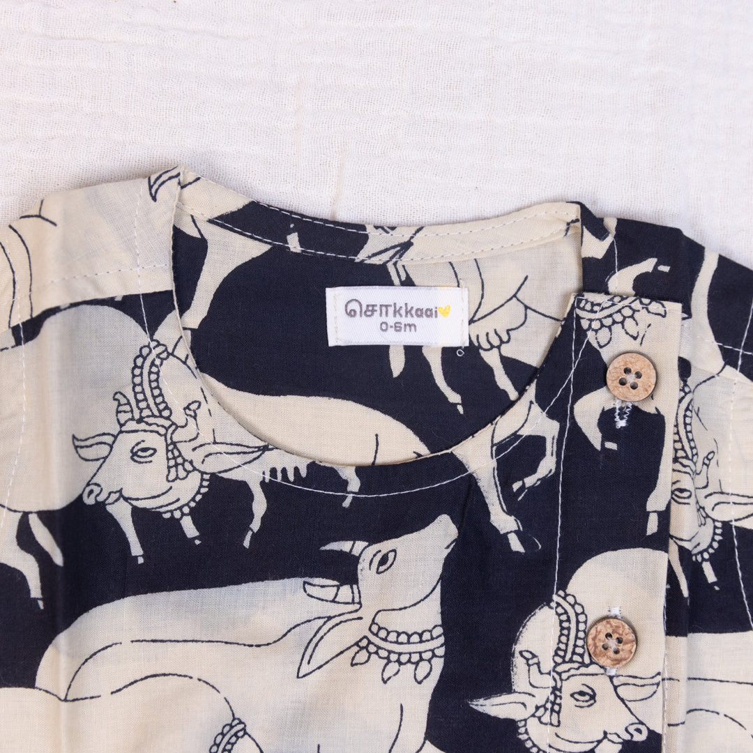 Black Moo Dhoti set