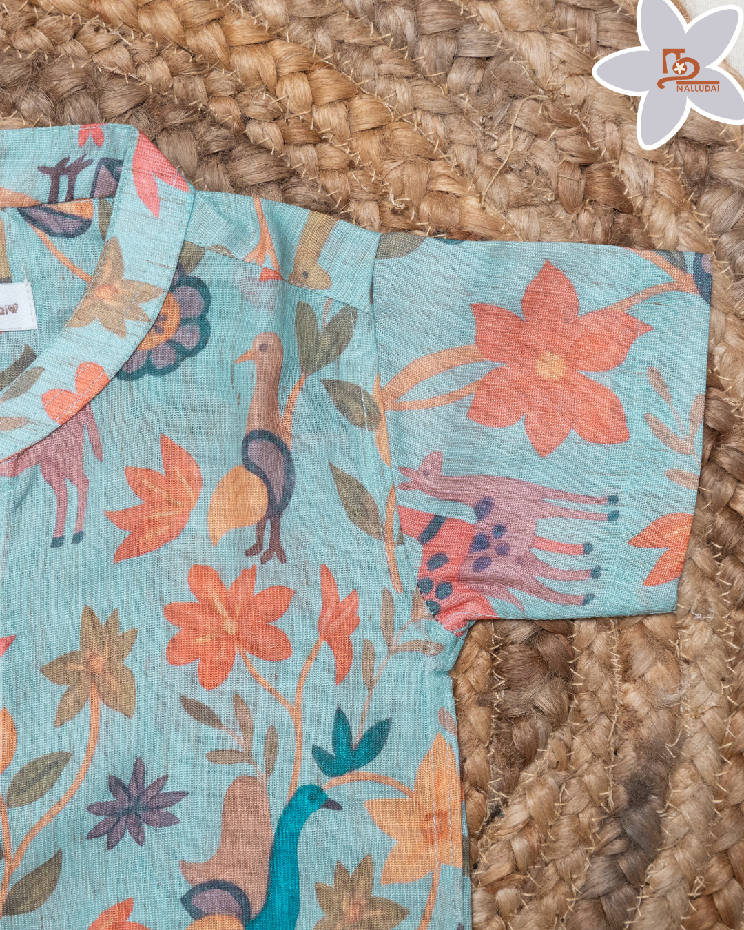Sage Meadow Mandarin Collar Shirt