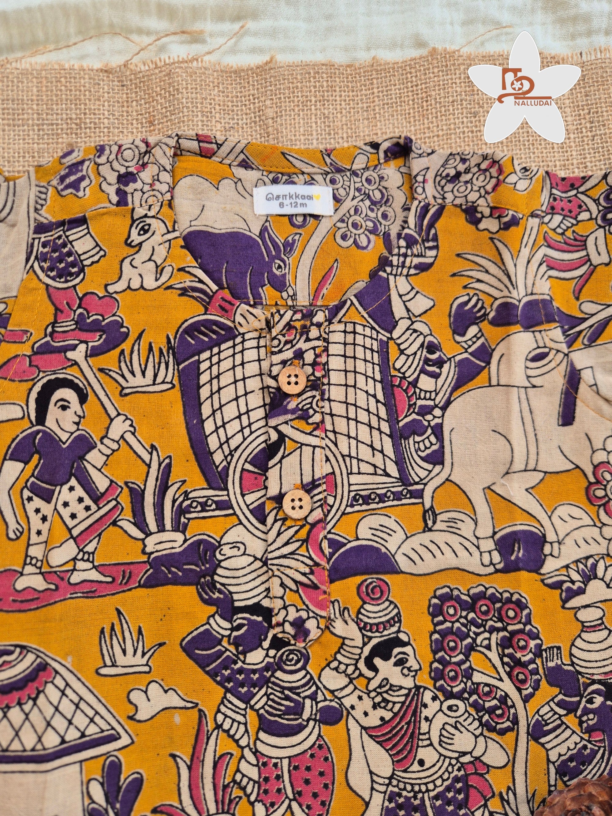 Golden Folk Kalamkari Kurta