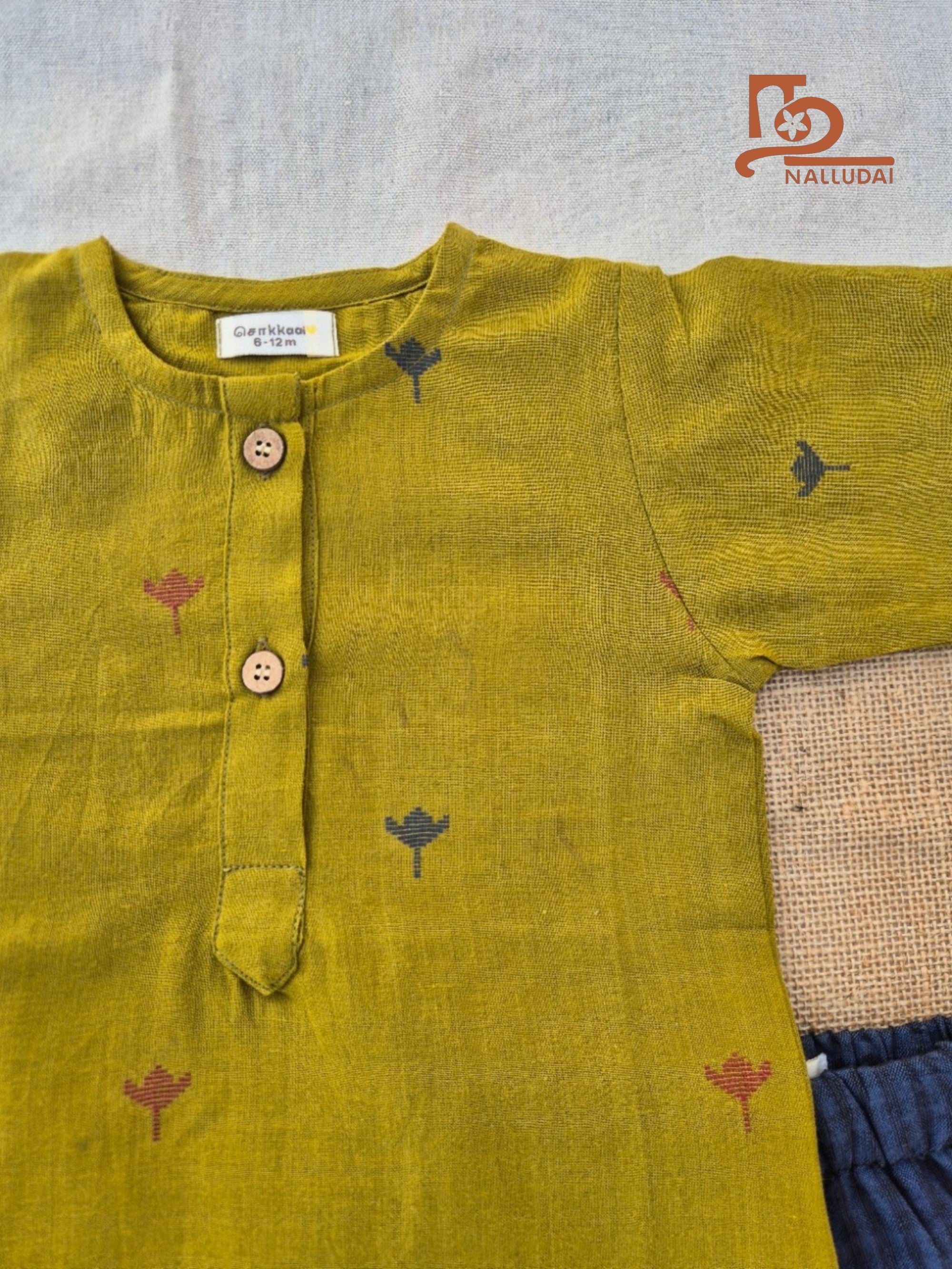 Olive Orchard Handloom Dhoti set
