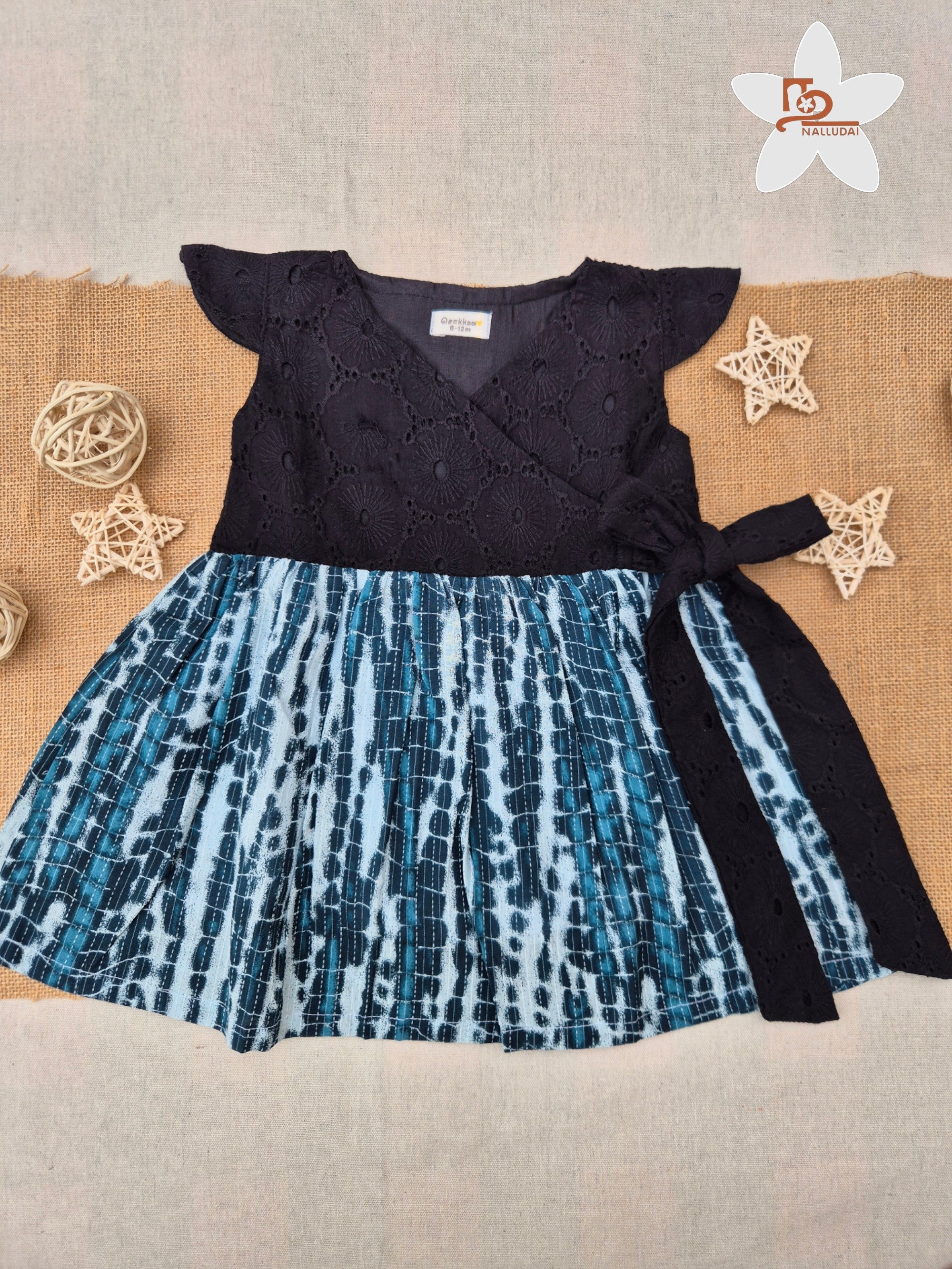 Midnight Tide Cross Over Flared Frock