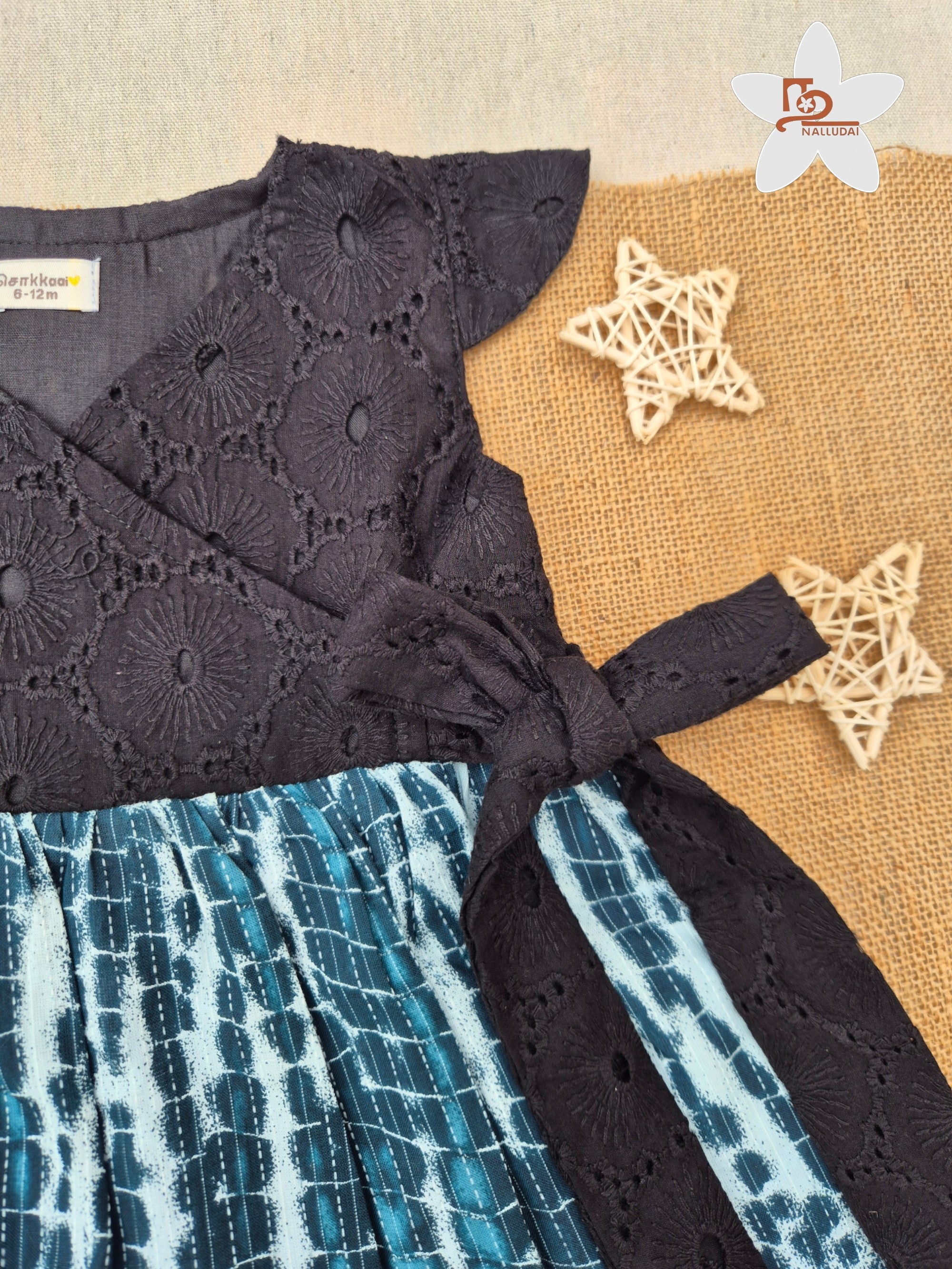 Midnight Tide Cross Over Flared Frock