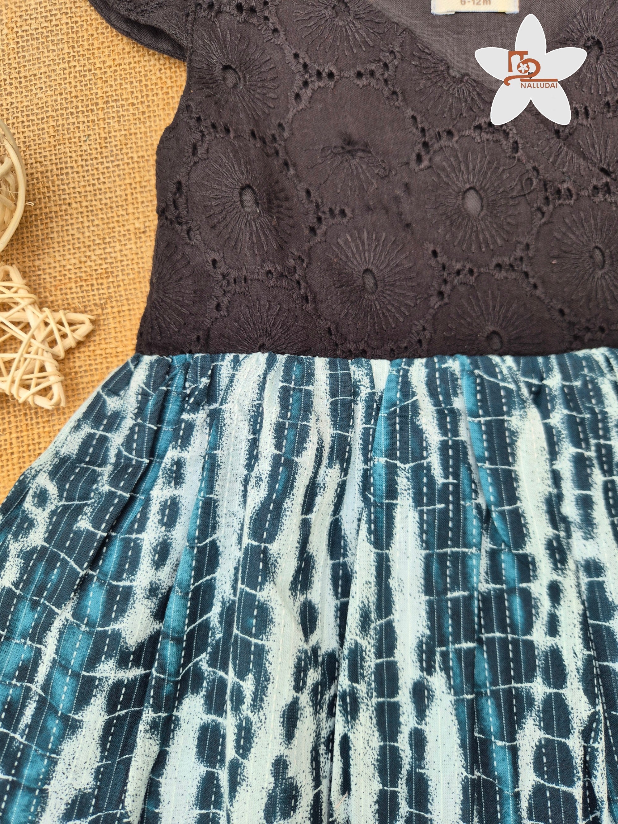 Midnight Tide Cross Over Flared Frock