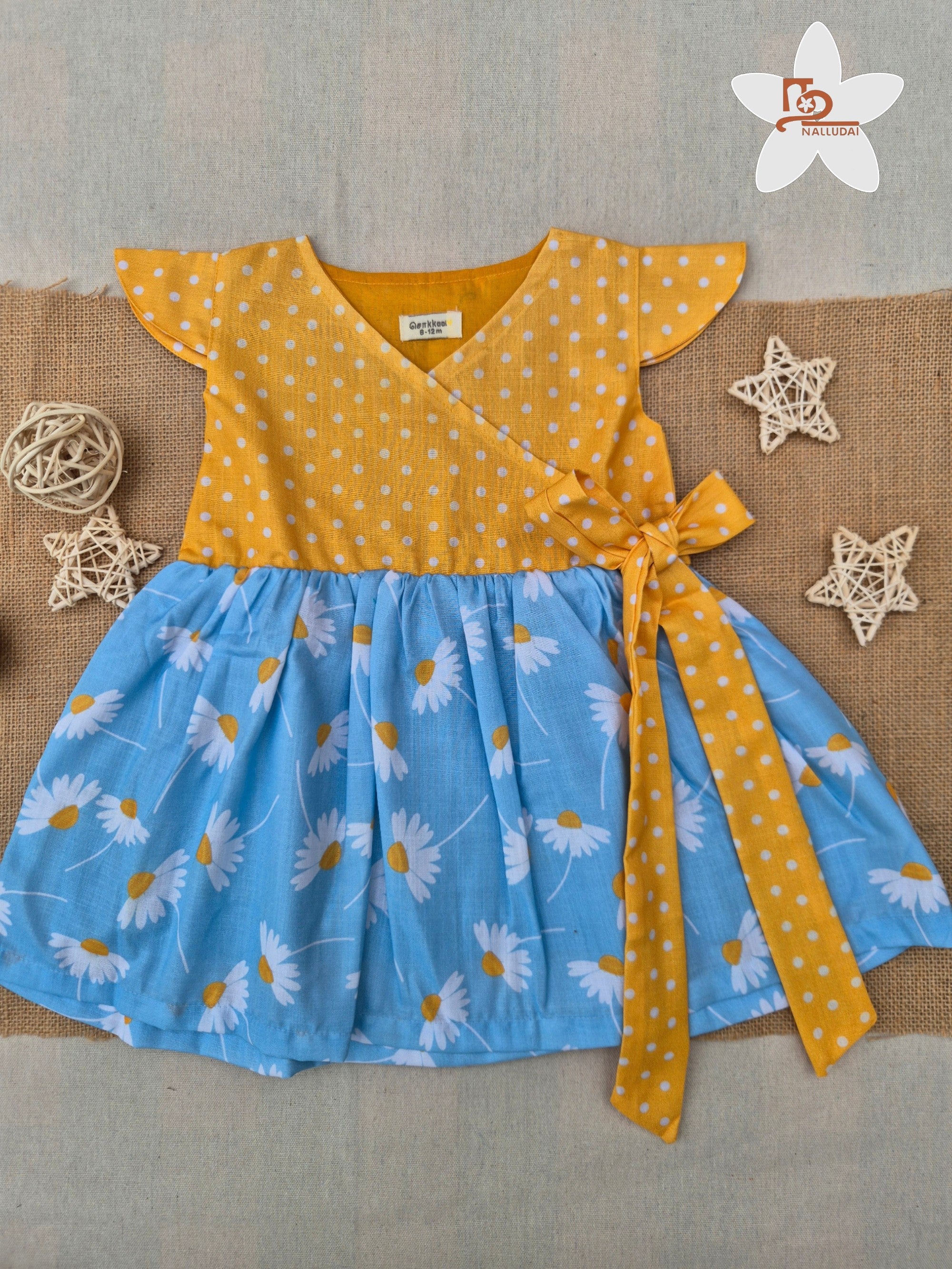 Sunshine Daisy Cross Over Flared Frock