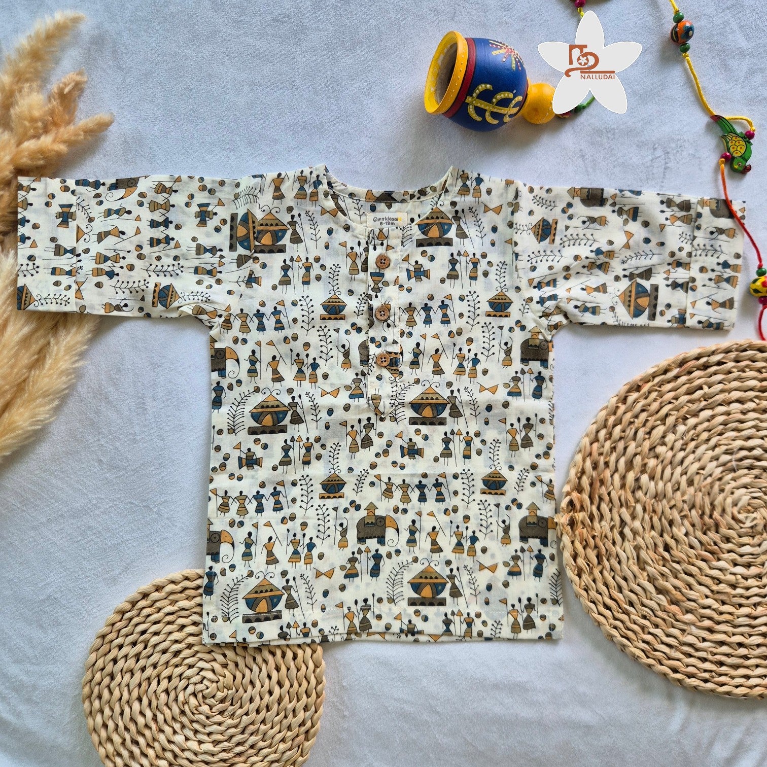 Tribal Tales Mustard Brown Kurta