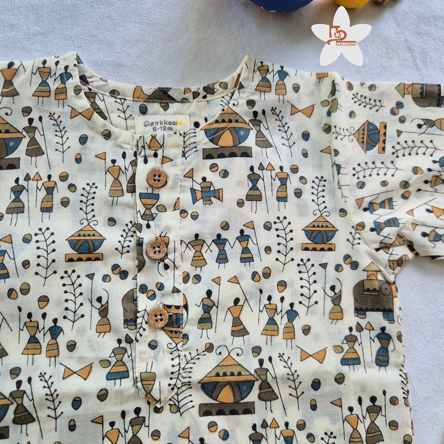 Tribal Tales Mustard Brown Kurta