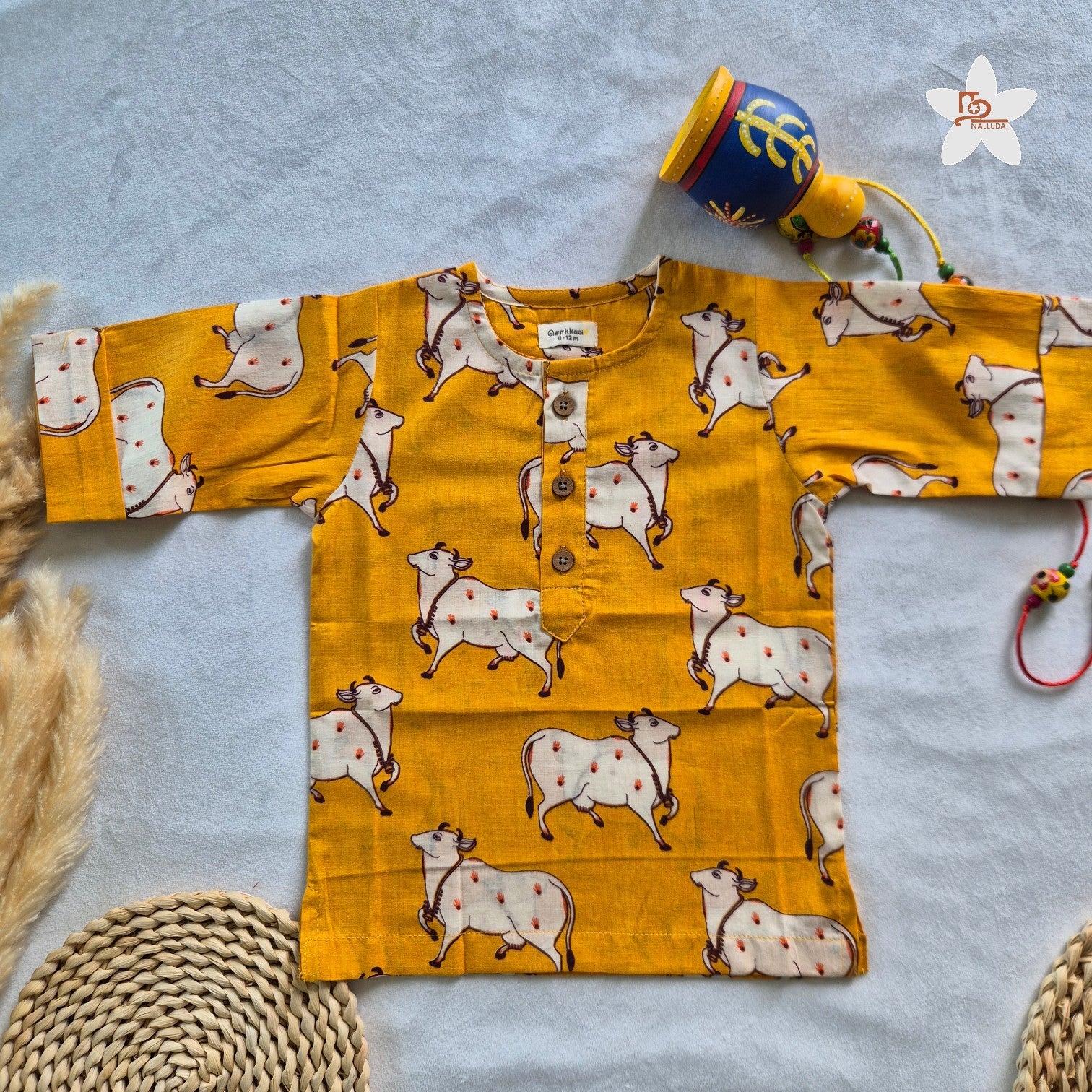 Yellow Pichwai Kurta