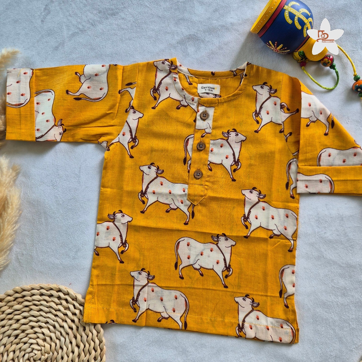 Yellow Pichwai Kurta