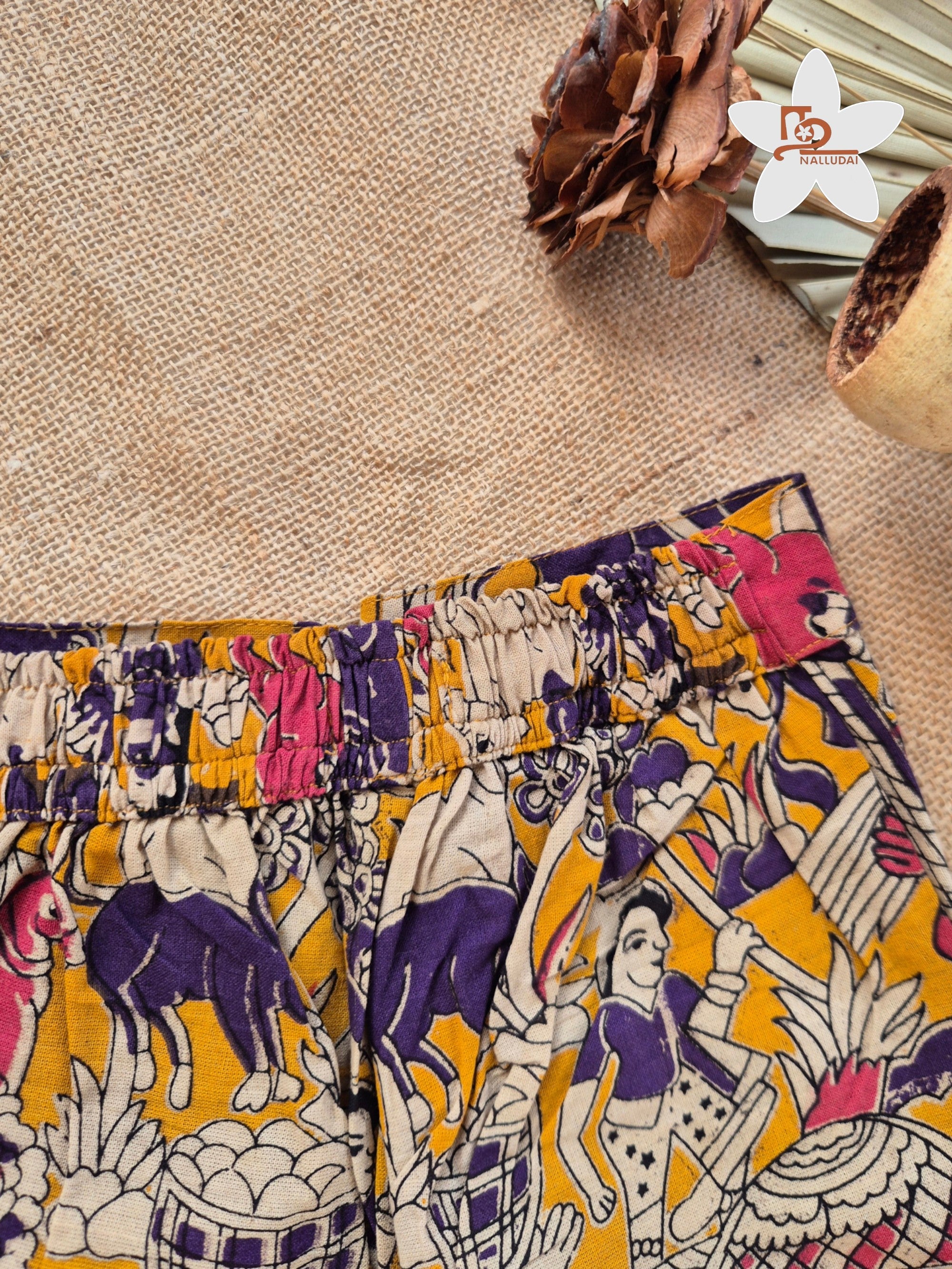 Golden Folk Kalamkari Palazzo Set