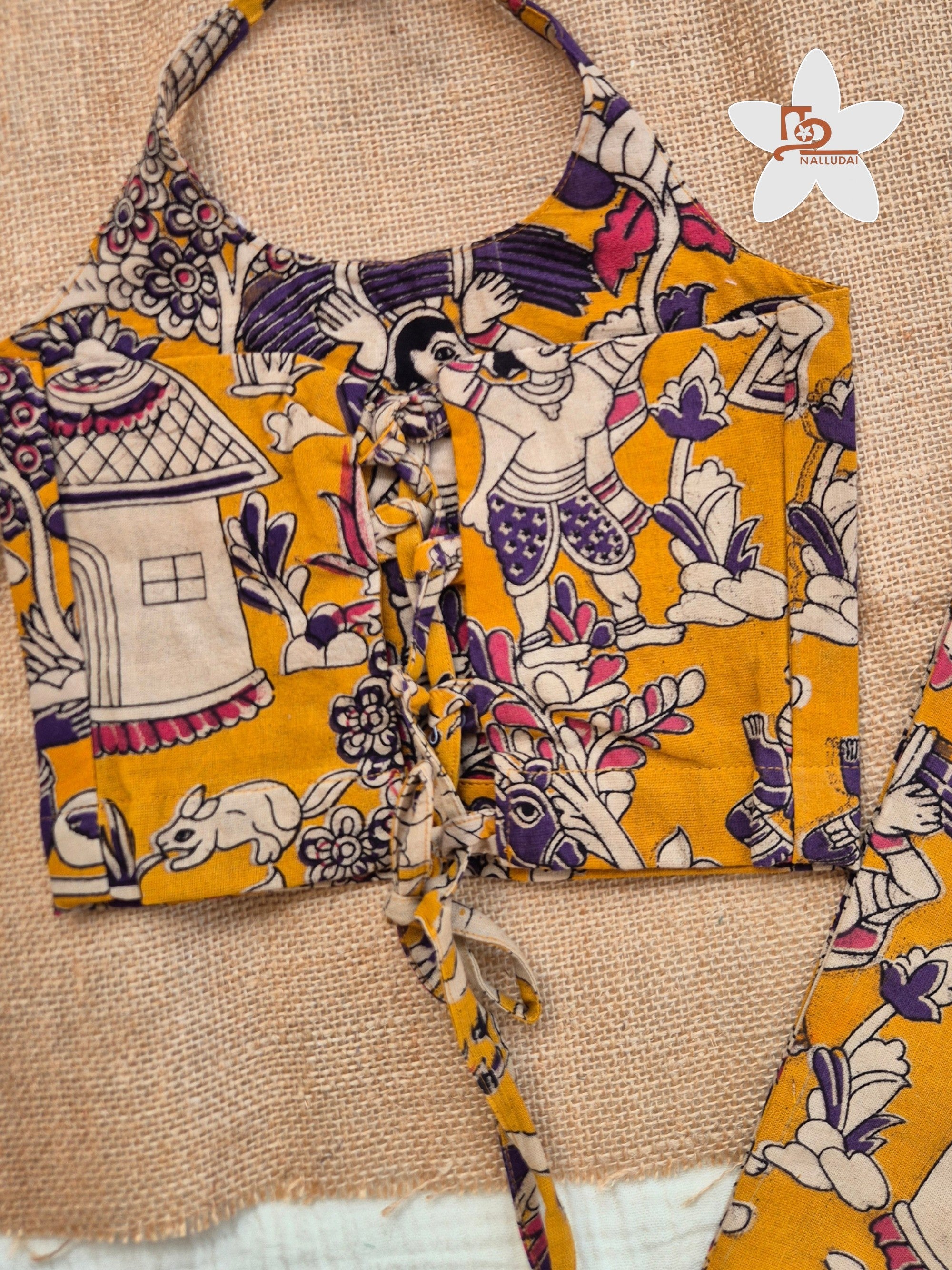 Golden Folk Kalamkari Palazzo Set