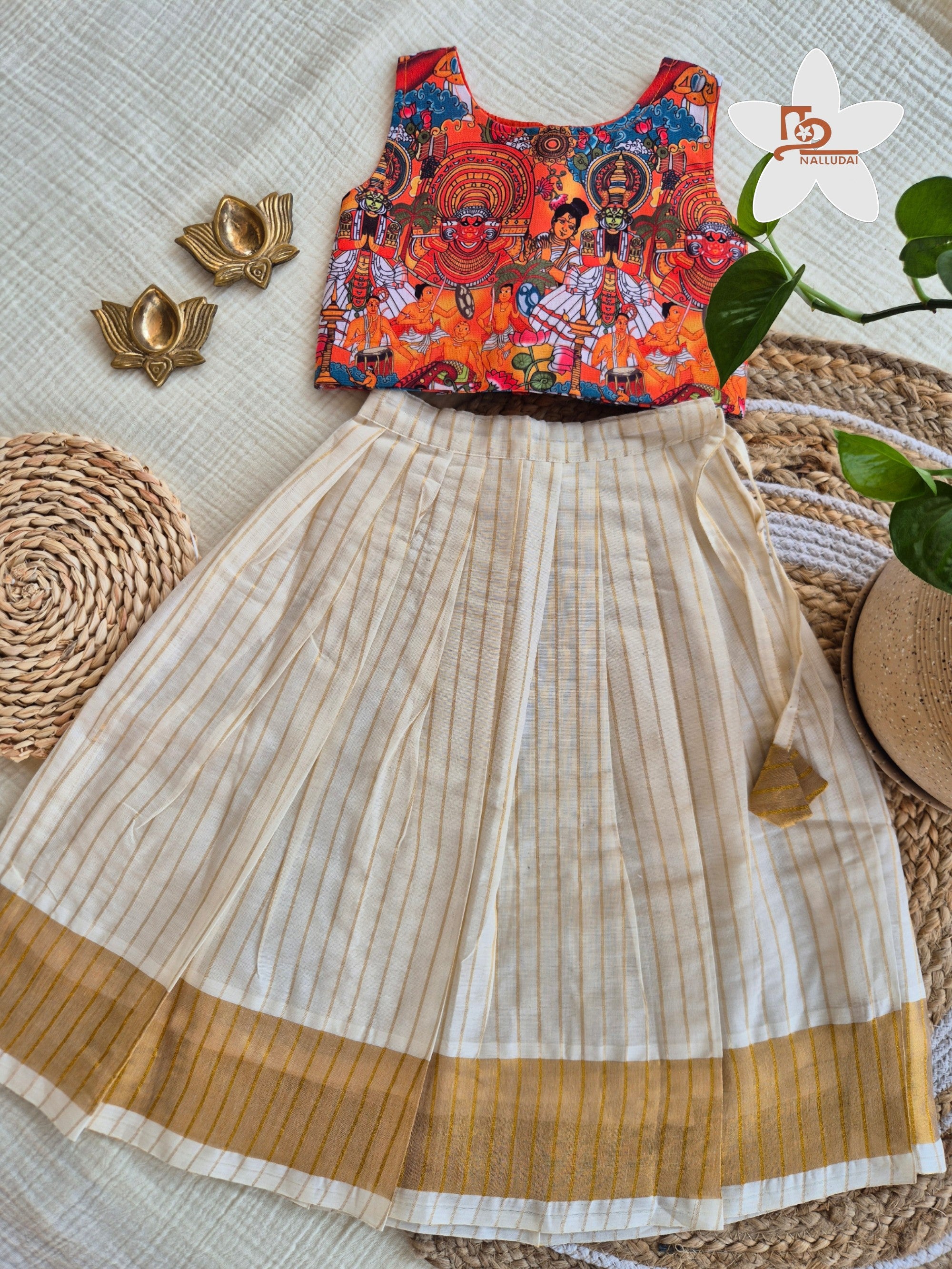 Onam Theyyam Skirt & Top set