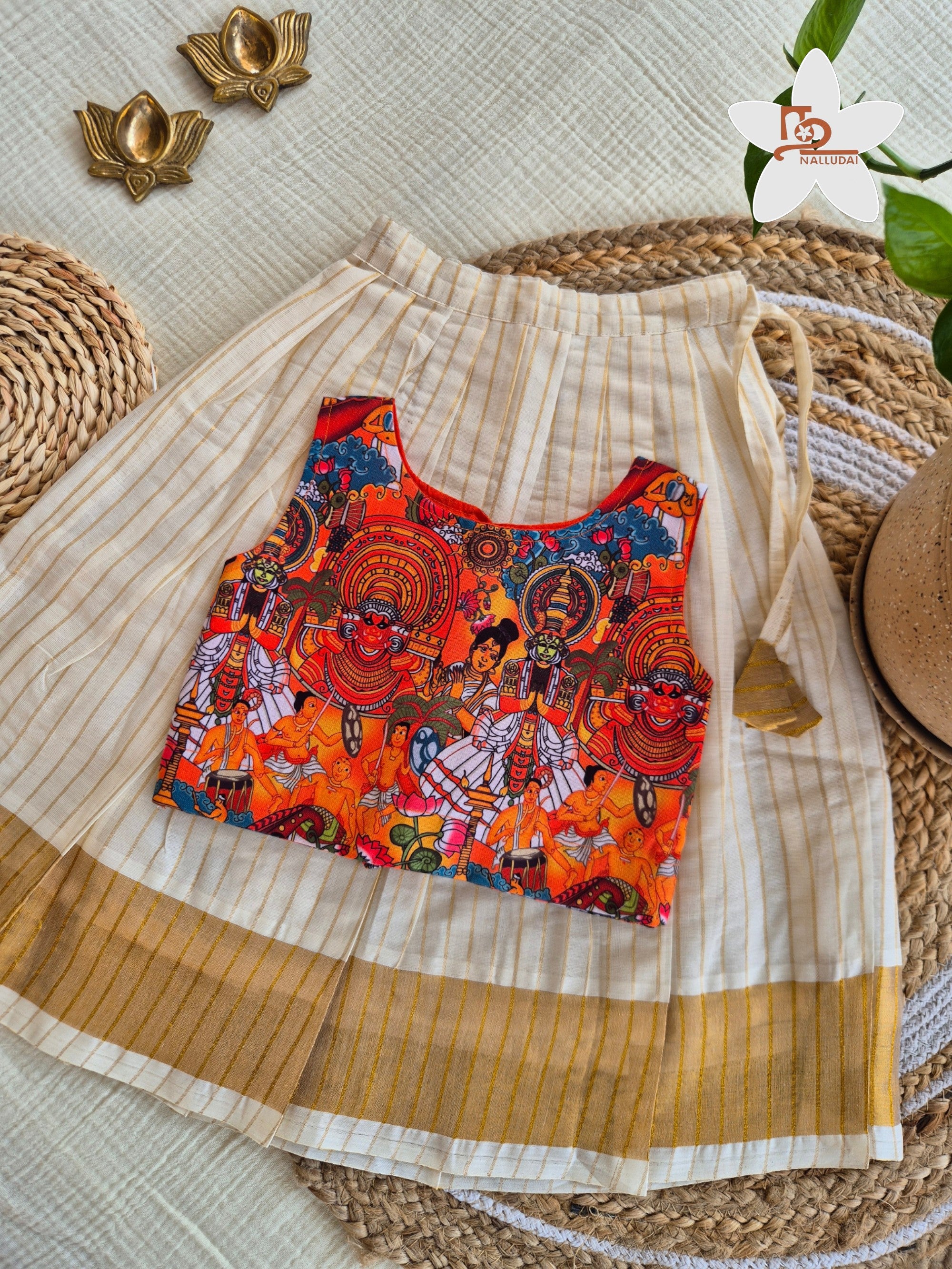 Onam Theyyam Skirt & Top set