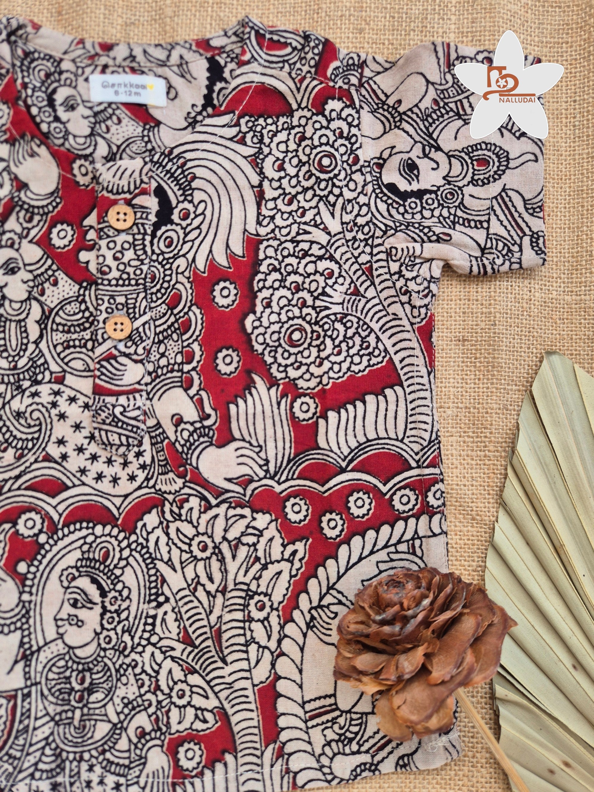 Red Heritage Kalamkari Kurta