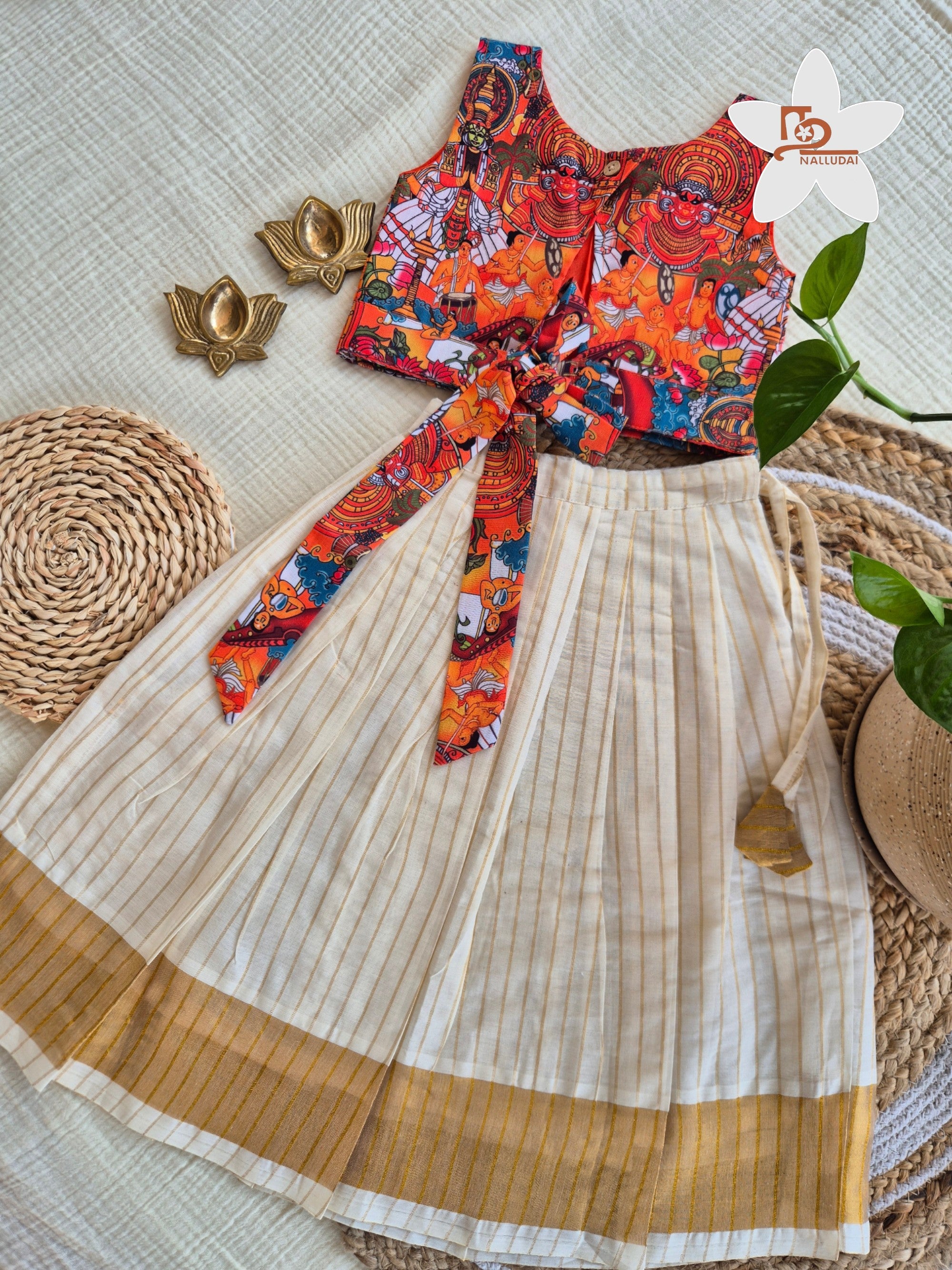 Onam Theyyam Skirt & Top set