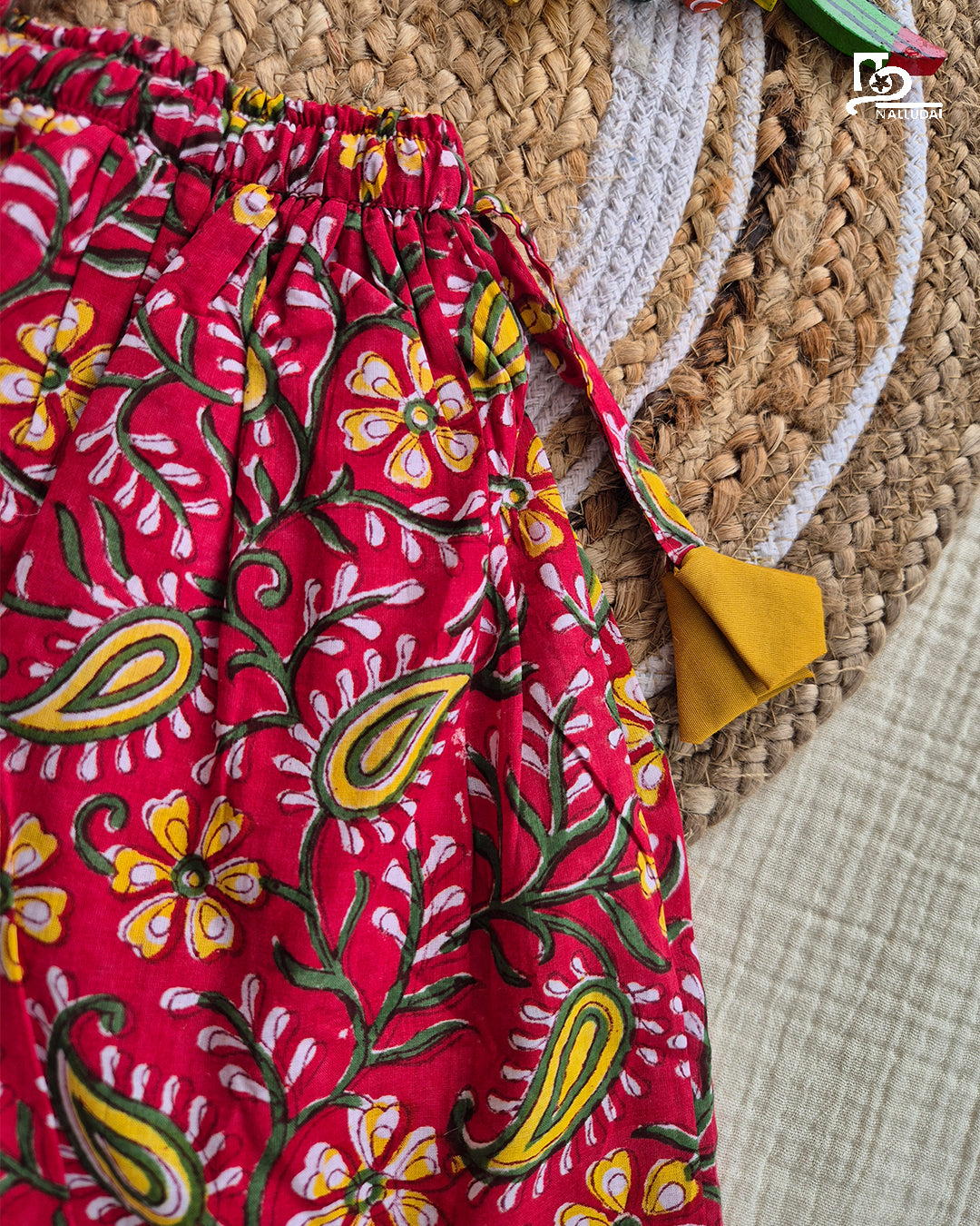 Crimson Paisley Skirt & Top set