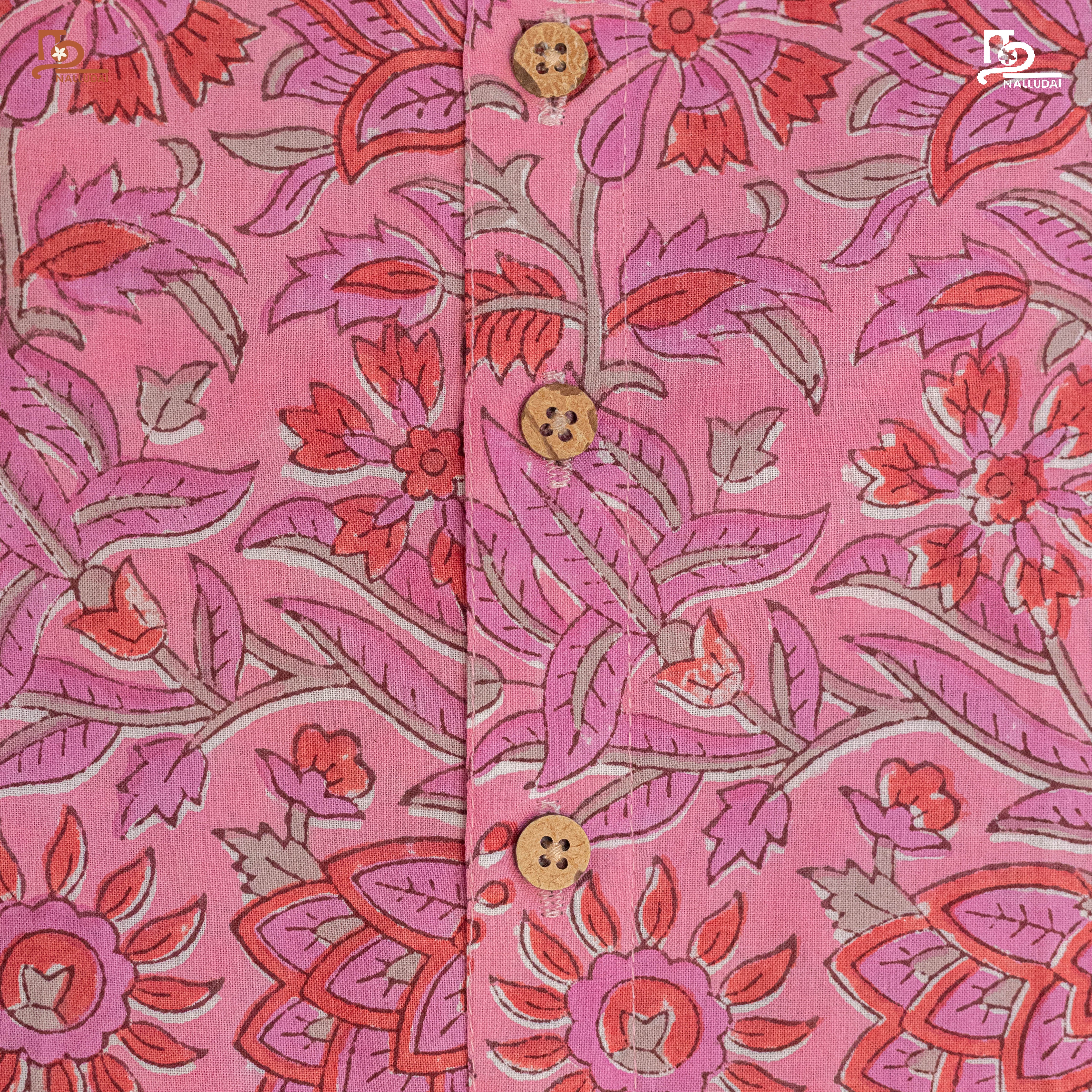 Pink Gulab Sleeveless Jabla