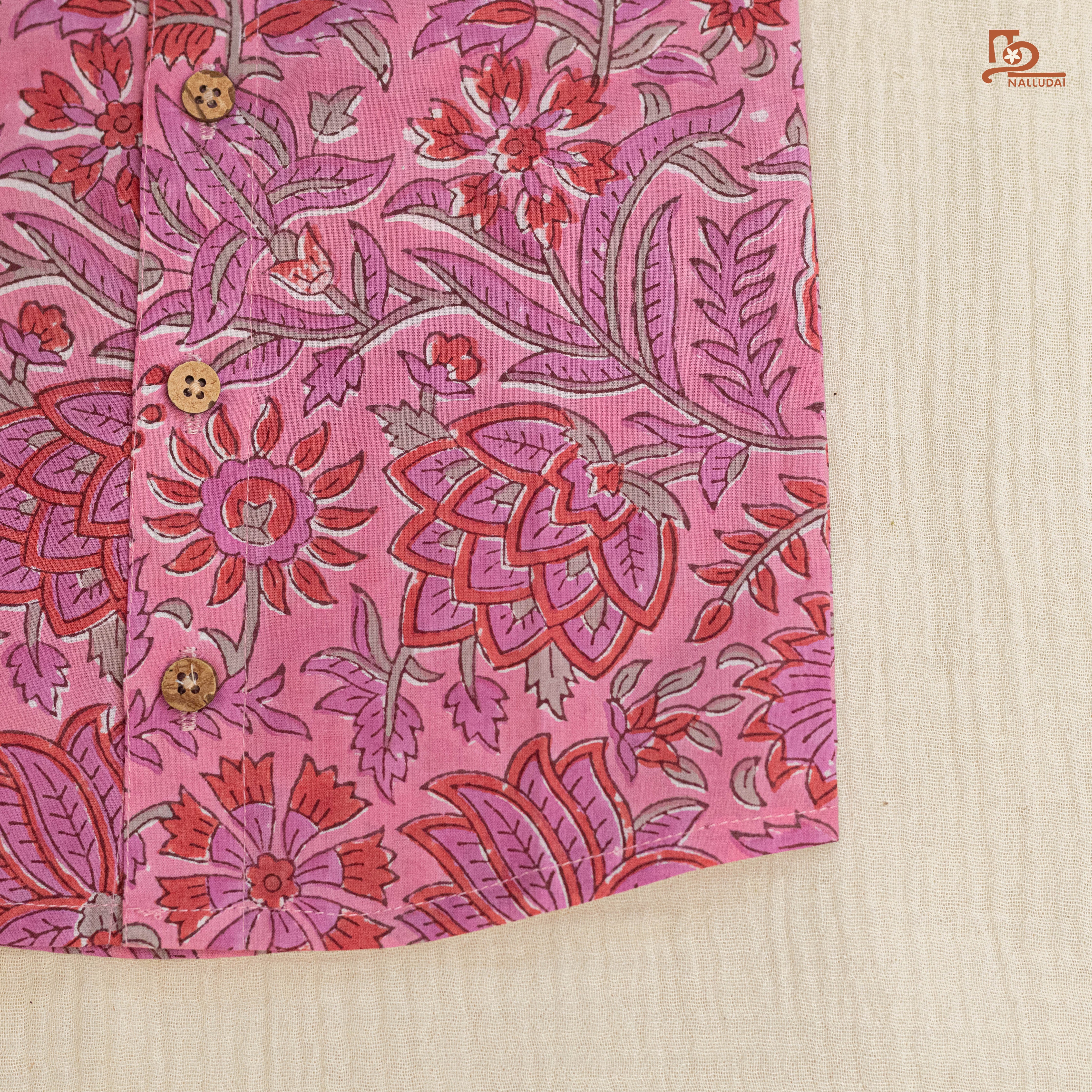 Pink Gulab Sleeveless Jabla