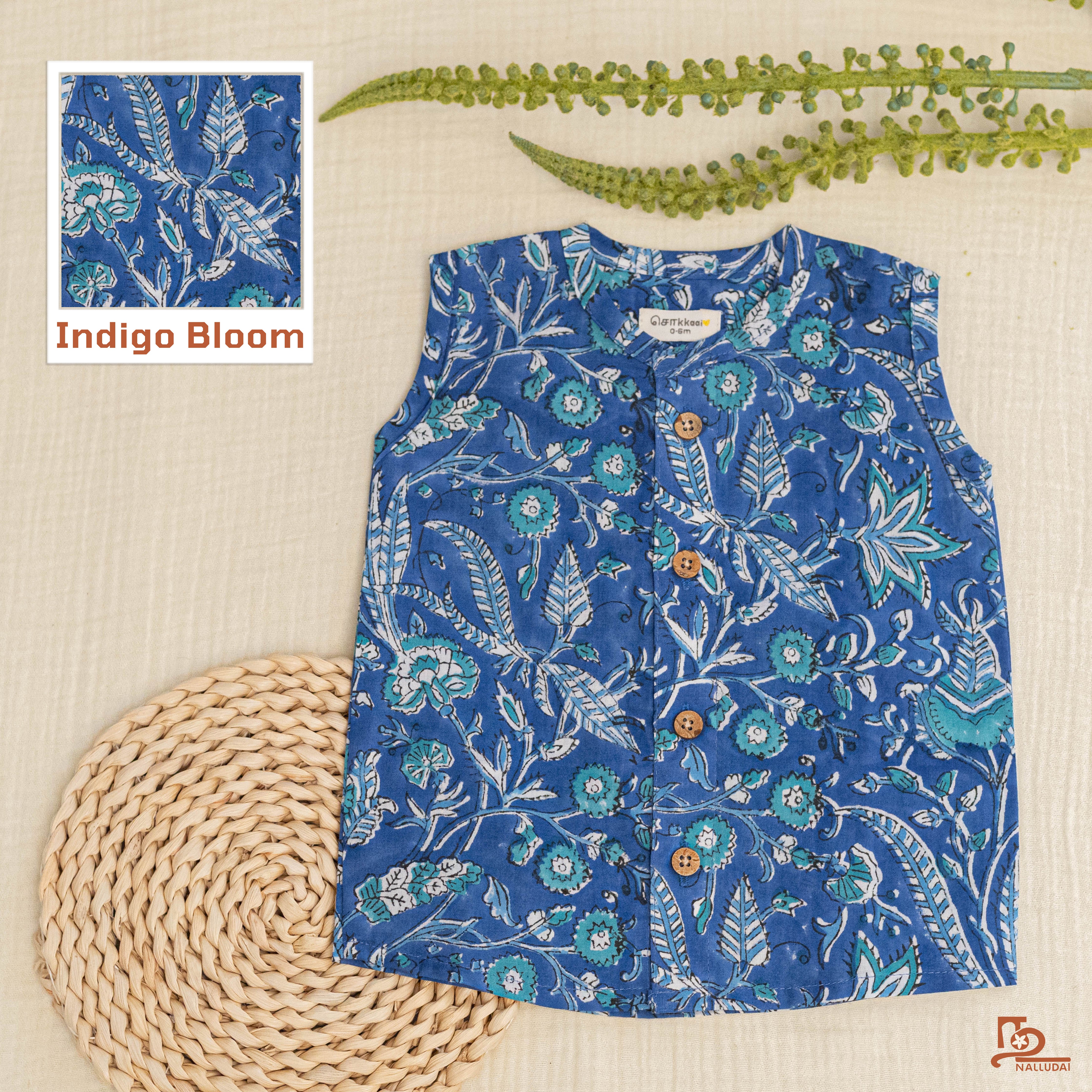 Indigo Bloom Sleeveless Jabla