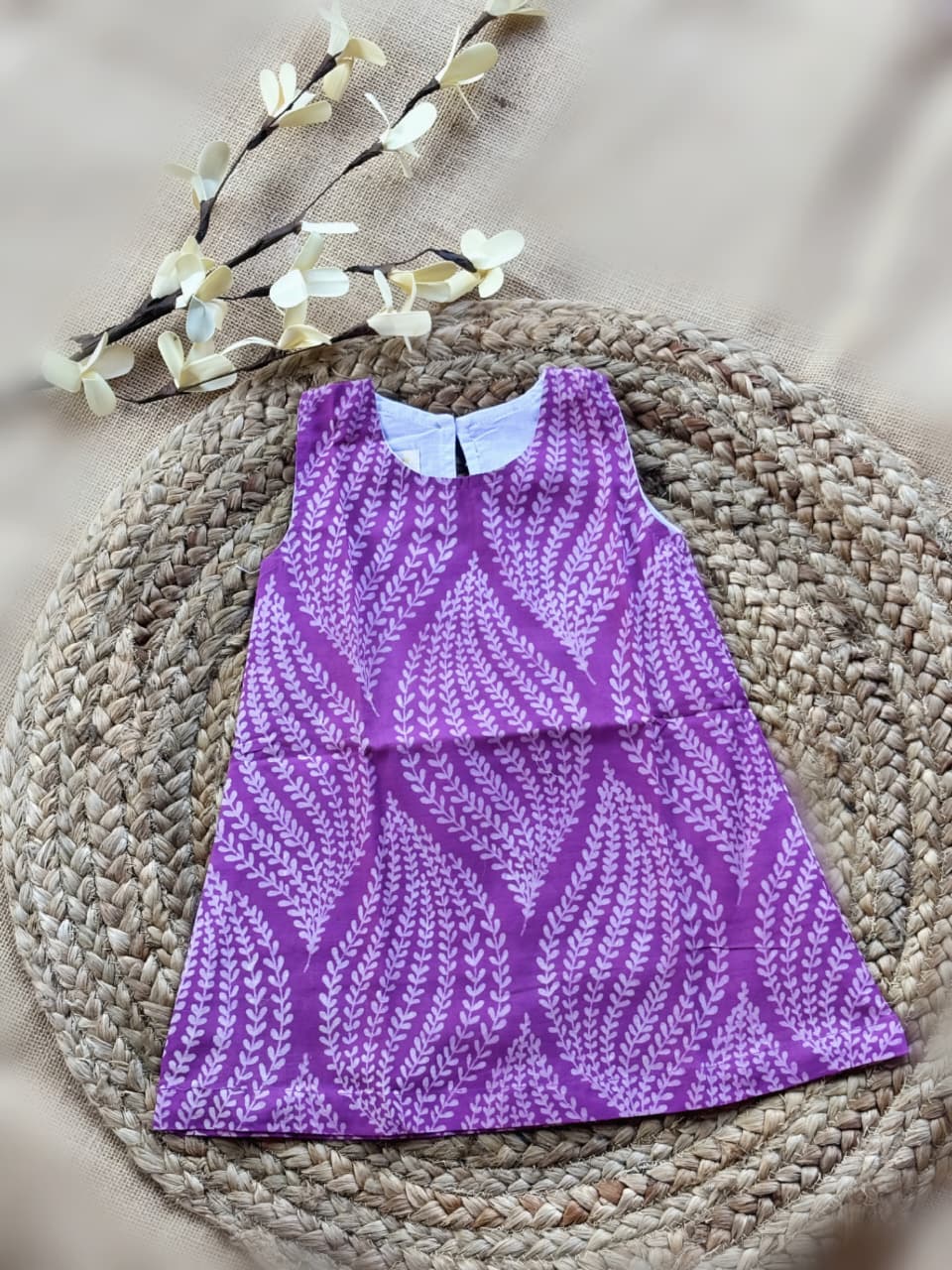 Lilac leaf A-Line Frock