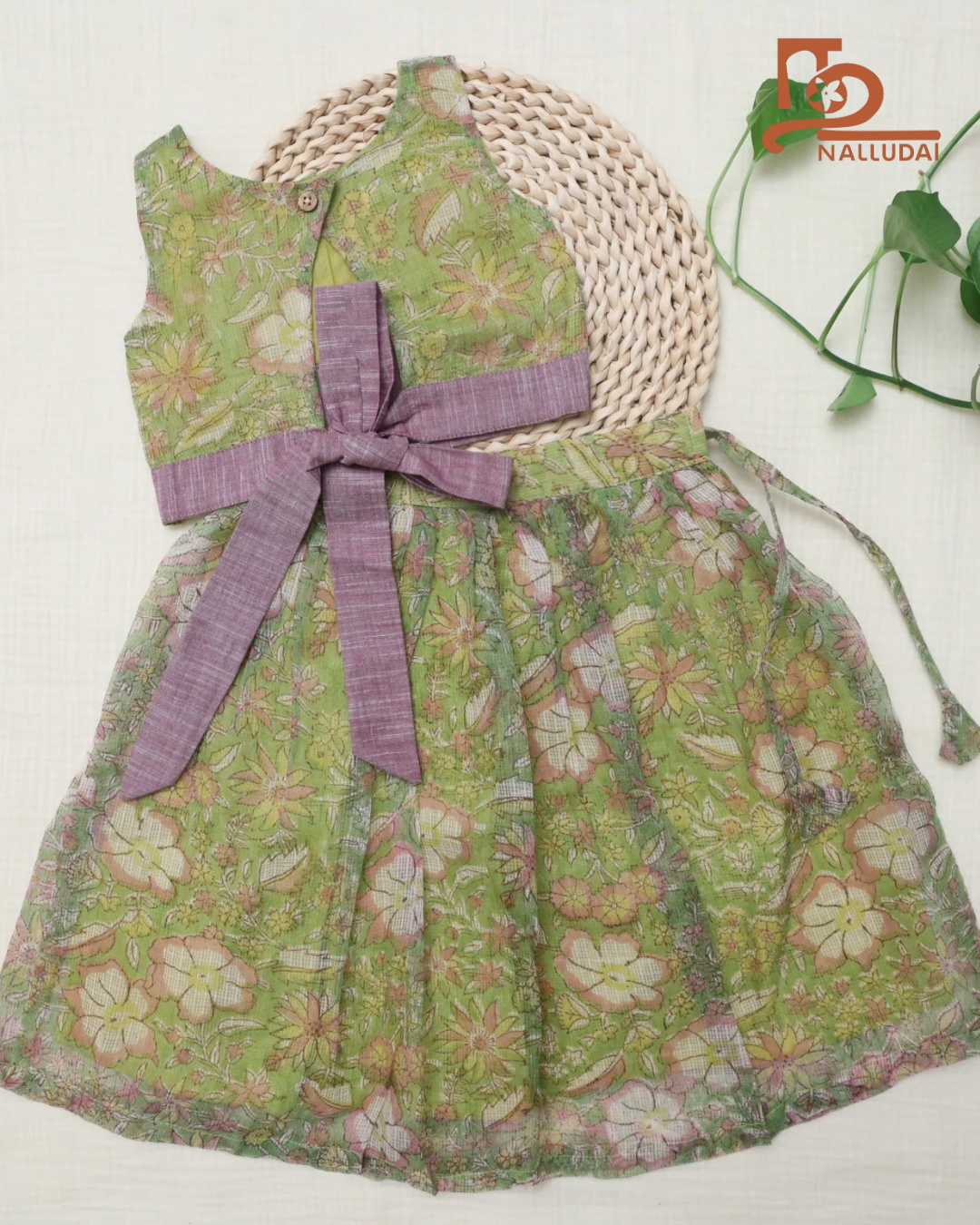 Spring Meadow Floral Kota Cotton Skirt & Top set
