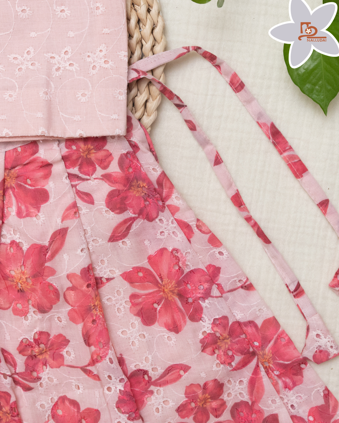Peach Petal Skirt & Crop Top set