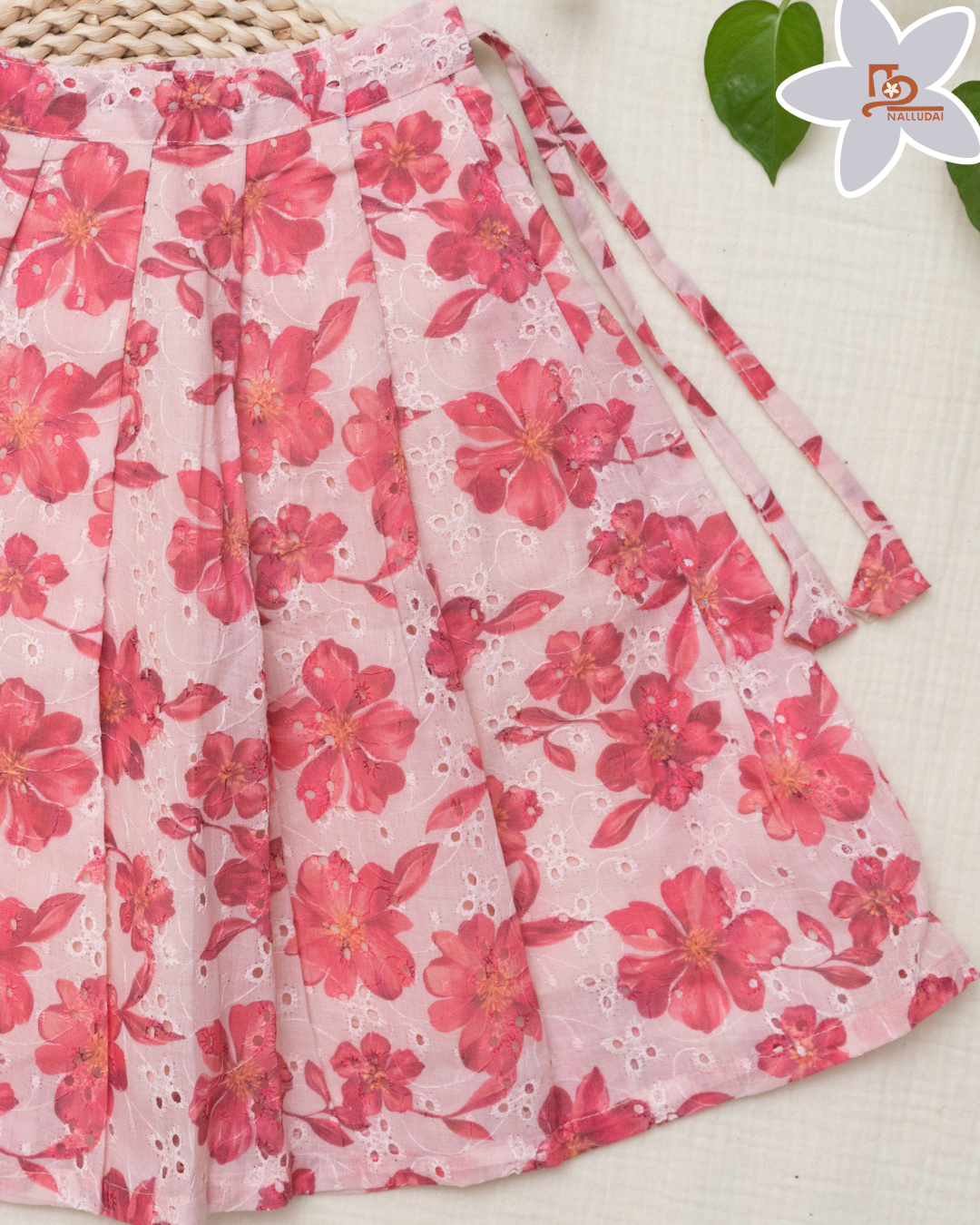 Peach Petal Skirt & Crop Top set