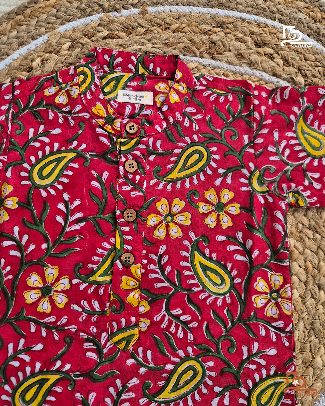 Crimson Paisley Kurta