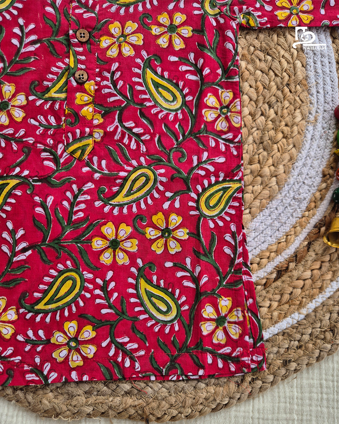 Crimson Paisley Kurta
