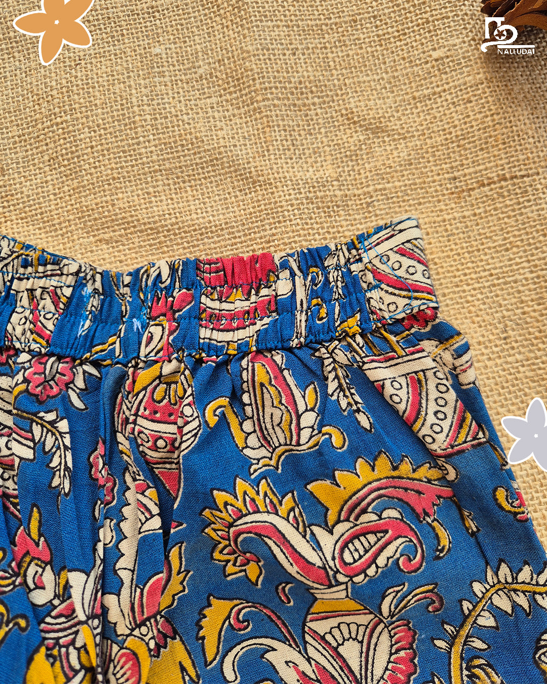 Folk Blue Kalamkari Palazzo Set