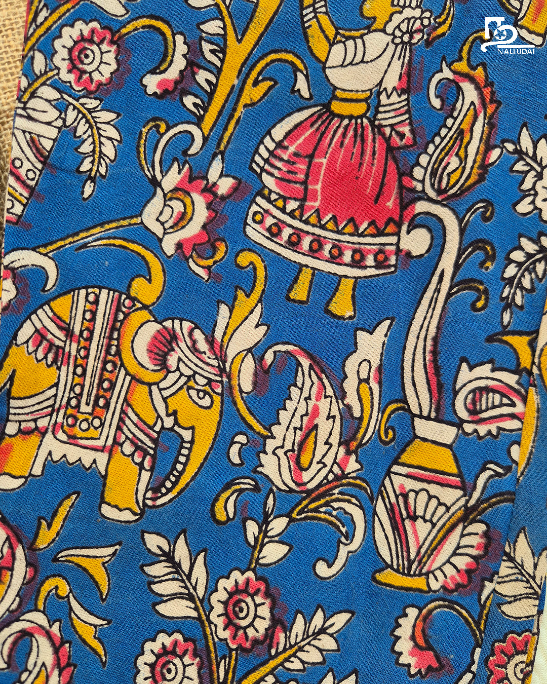 Folk Blue Kalamkari Palazzo Set