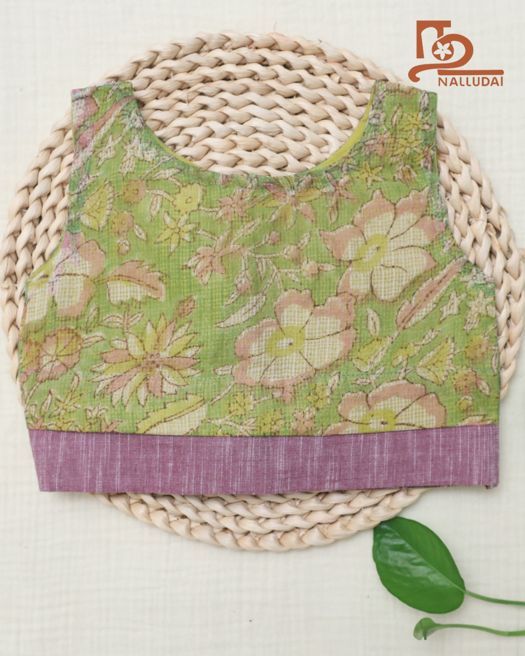 Spring Meadow Floral Kota Cotton Skirt & Top set