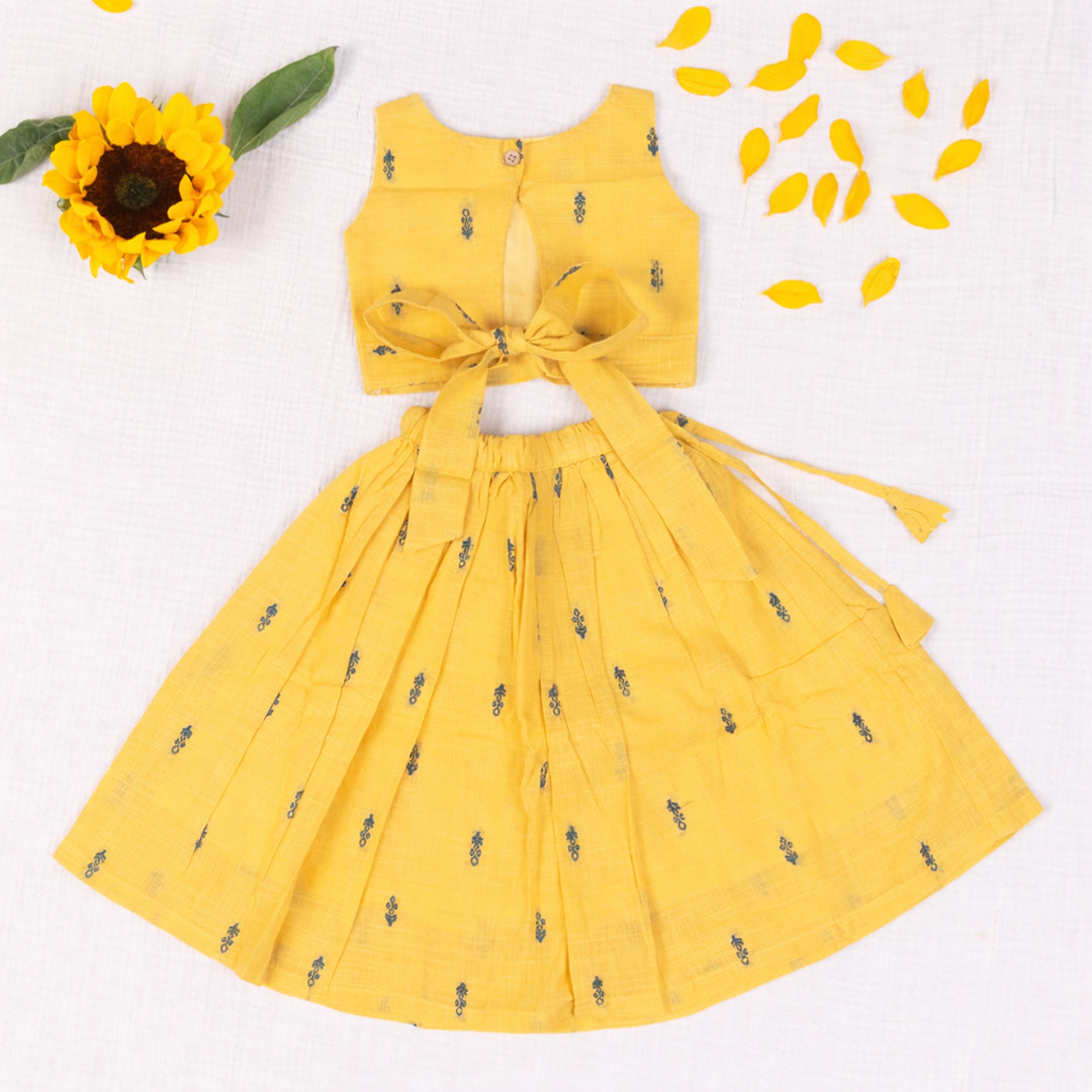 Sunshine Bloom Handloom Skirt set