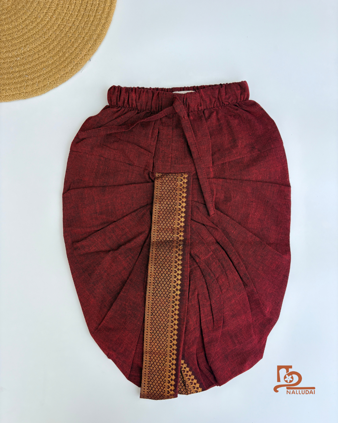 Mustard Maroon Royale Dhoti Set