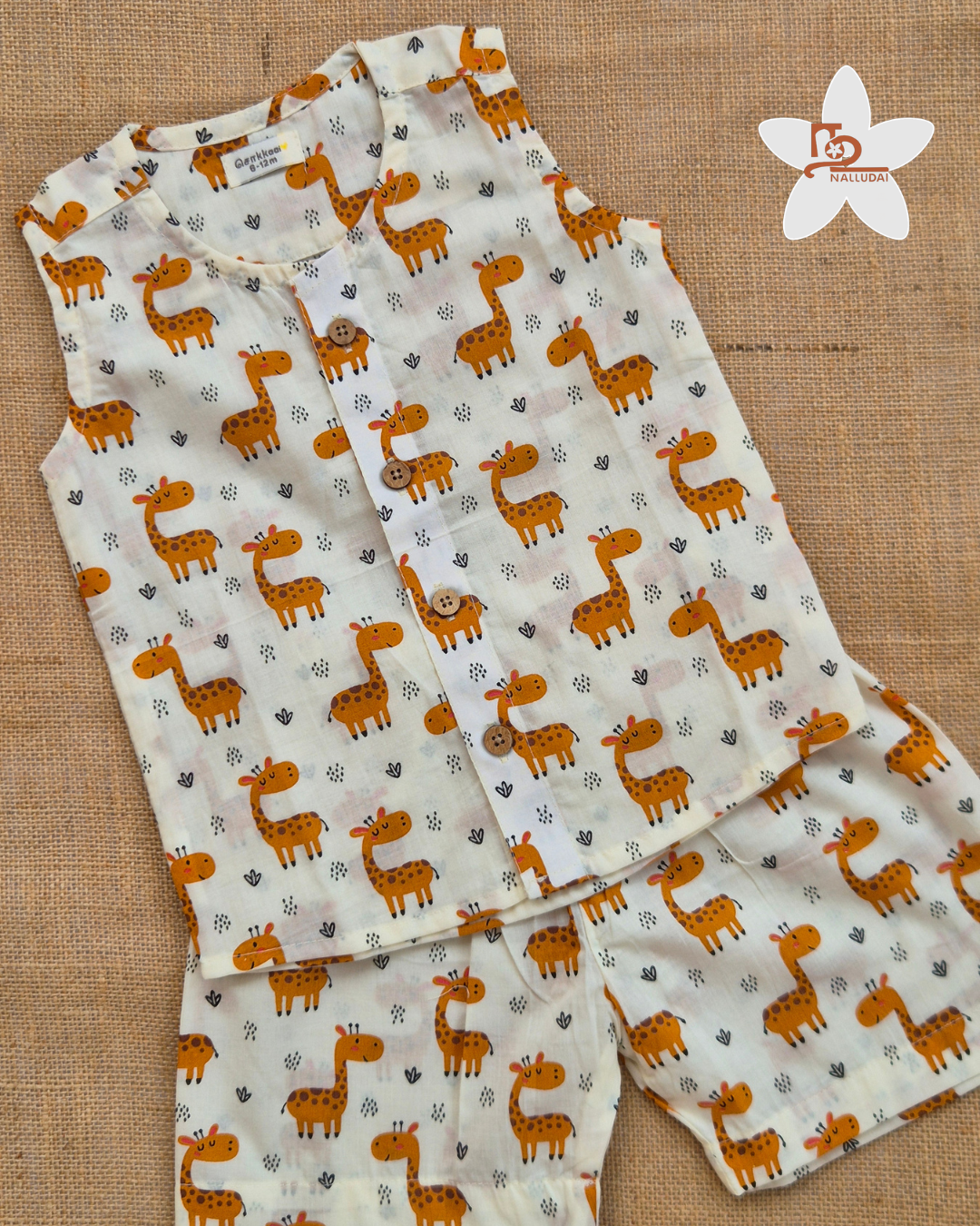 Litttle Giraffe Sleeveless Co-ord Set