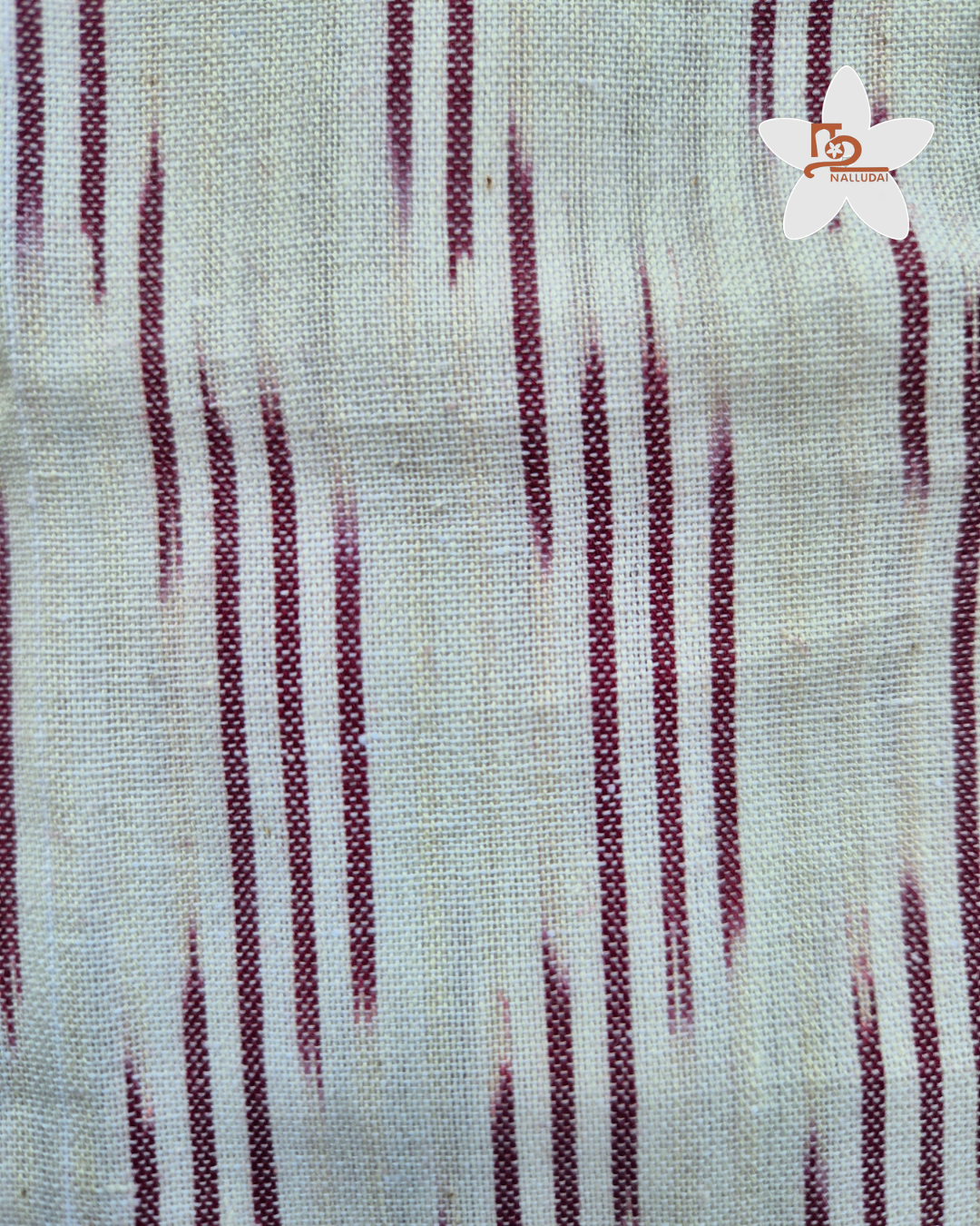 Ivory Maroon Lines Ikkat Kurta