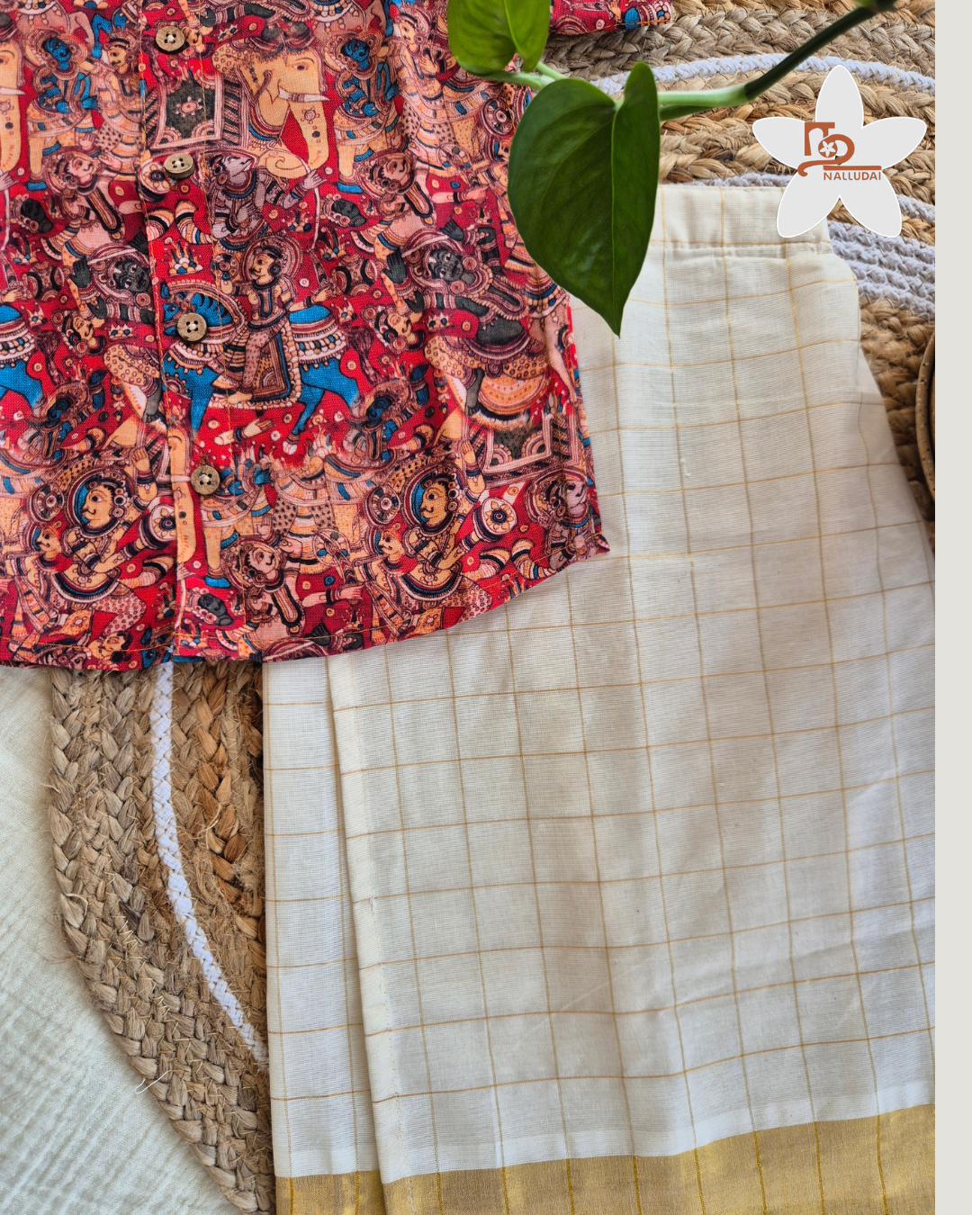 Onam Folklore Shirt & Veshti set