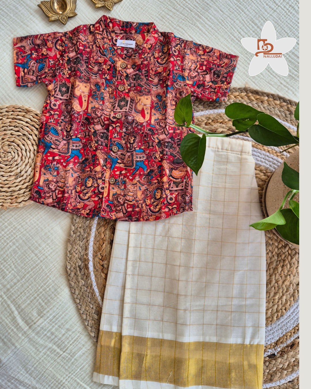 Onam Folklore Shirt & Veshti set