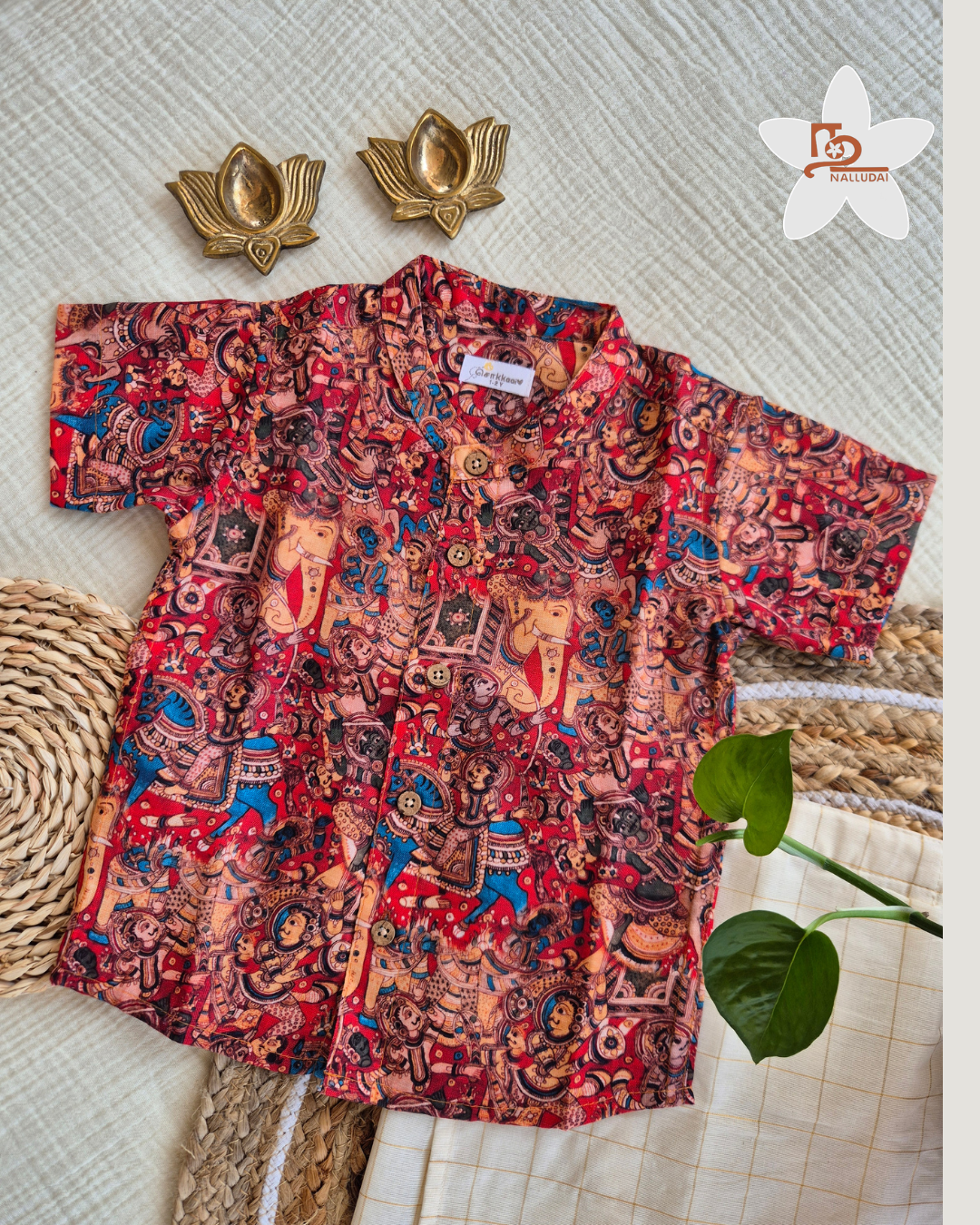 Onam Folklore Shirt & Veshti set