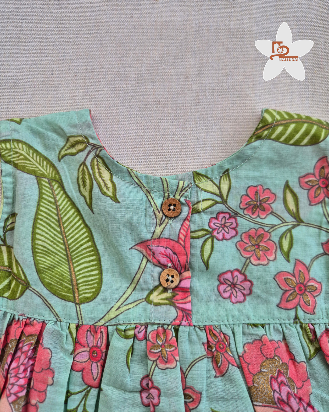 Mint Bloom Floral Top & Berry Pink Shorts set
