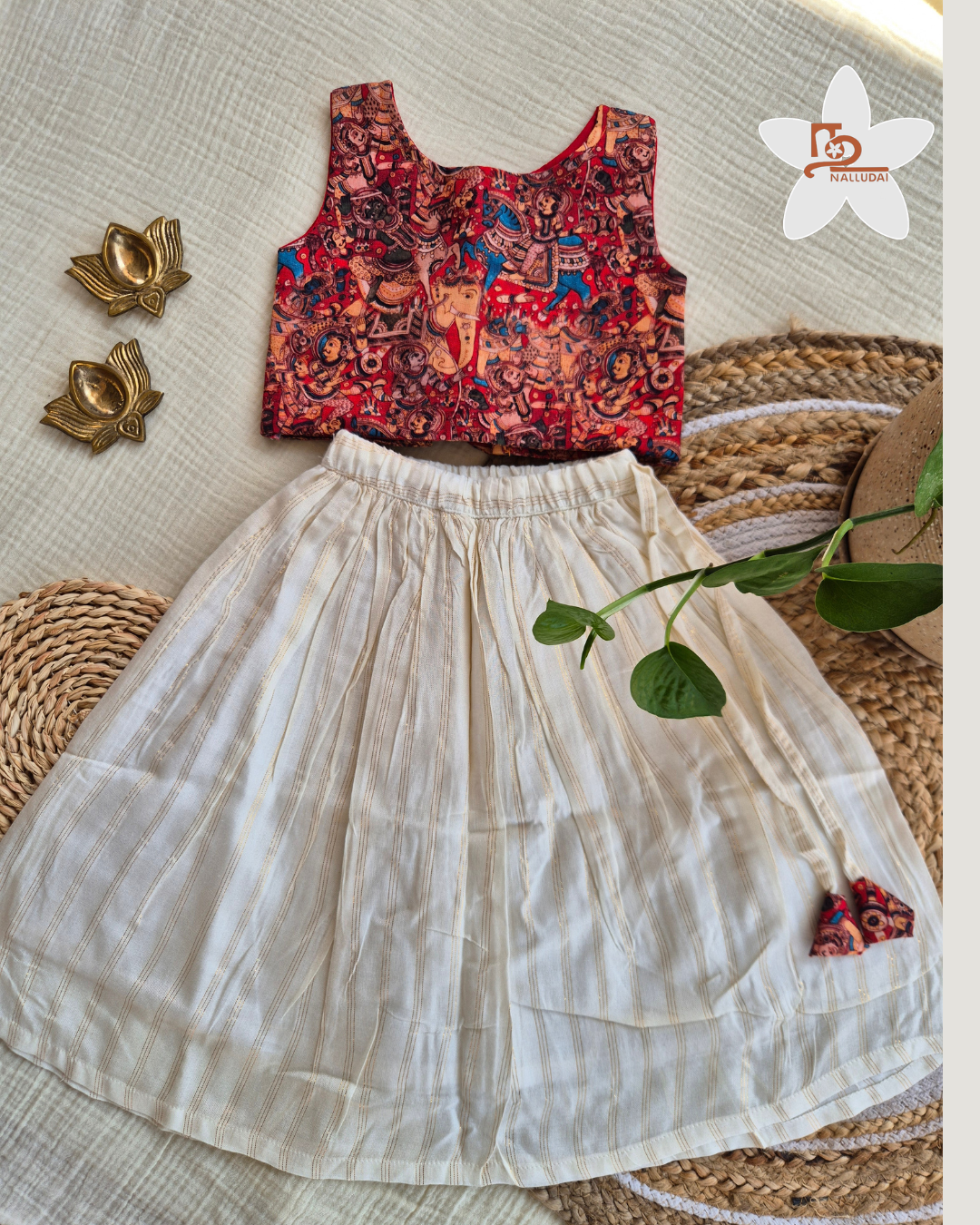 Onam Folklore Skirt & Top set