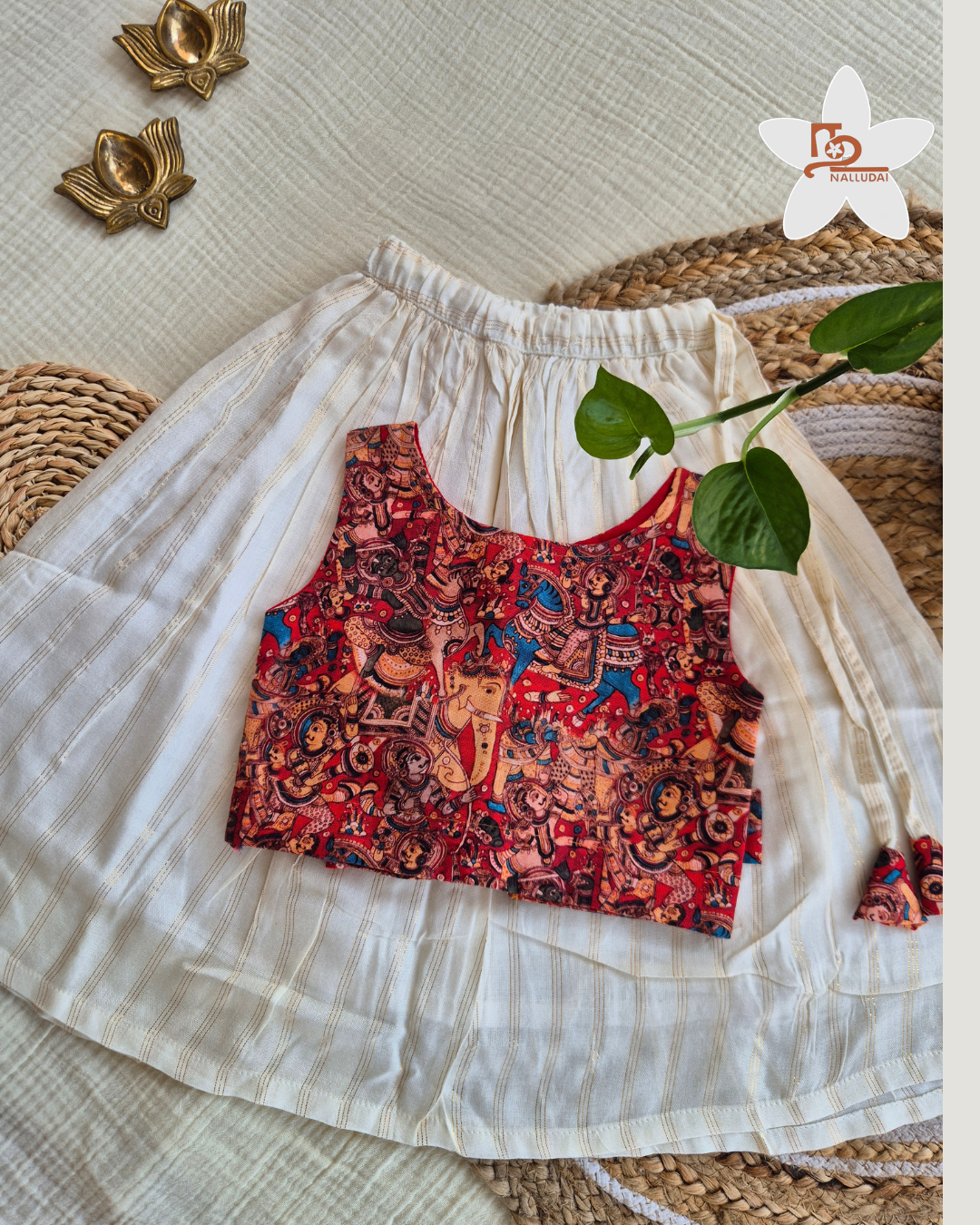 Onam Folklore Skirt & Top set