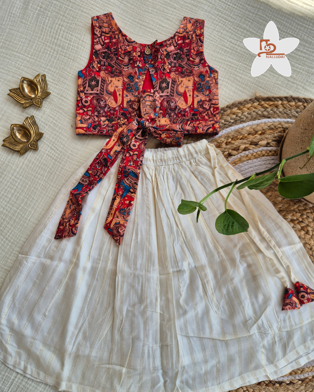 Onam Folklore Skirt & Top set