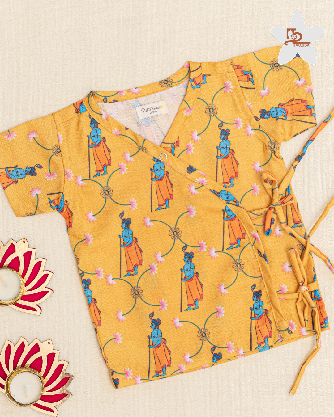 Marigold Krishna Garden Wrap Shirt