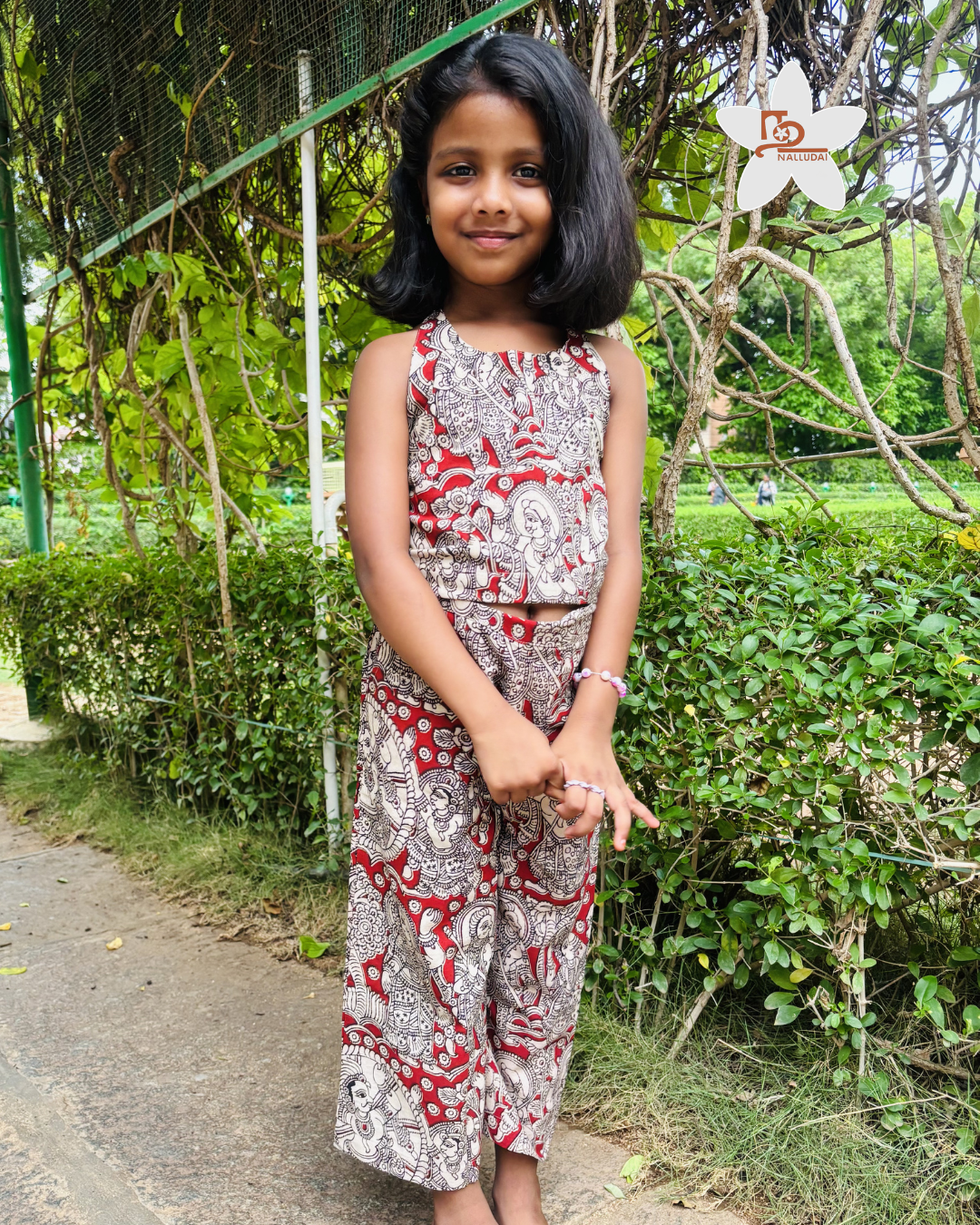 Red Heritage Kalamkari Palazzo Set